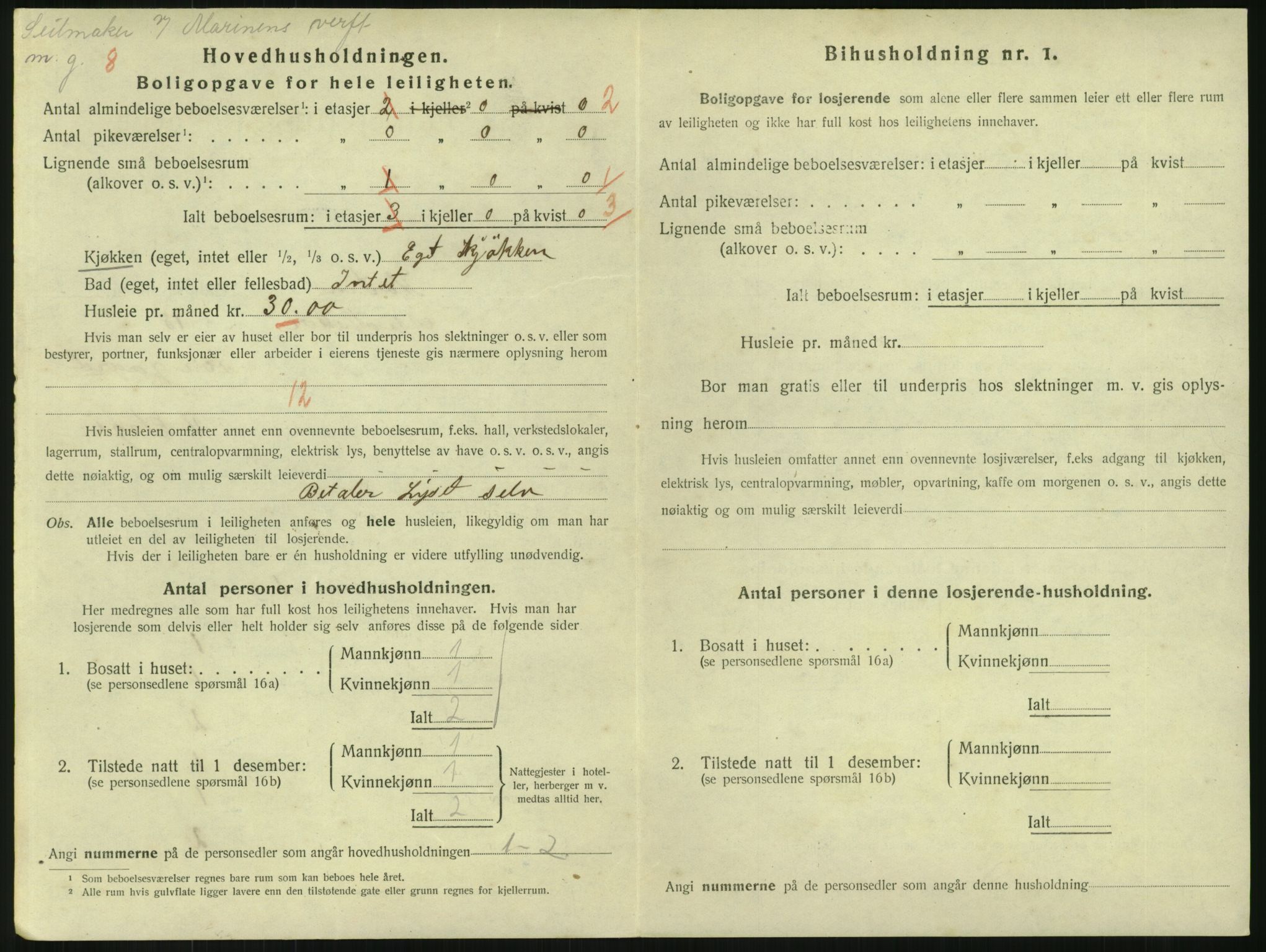 SAKO, 1920 census for Horten, 1920, p. 3008