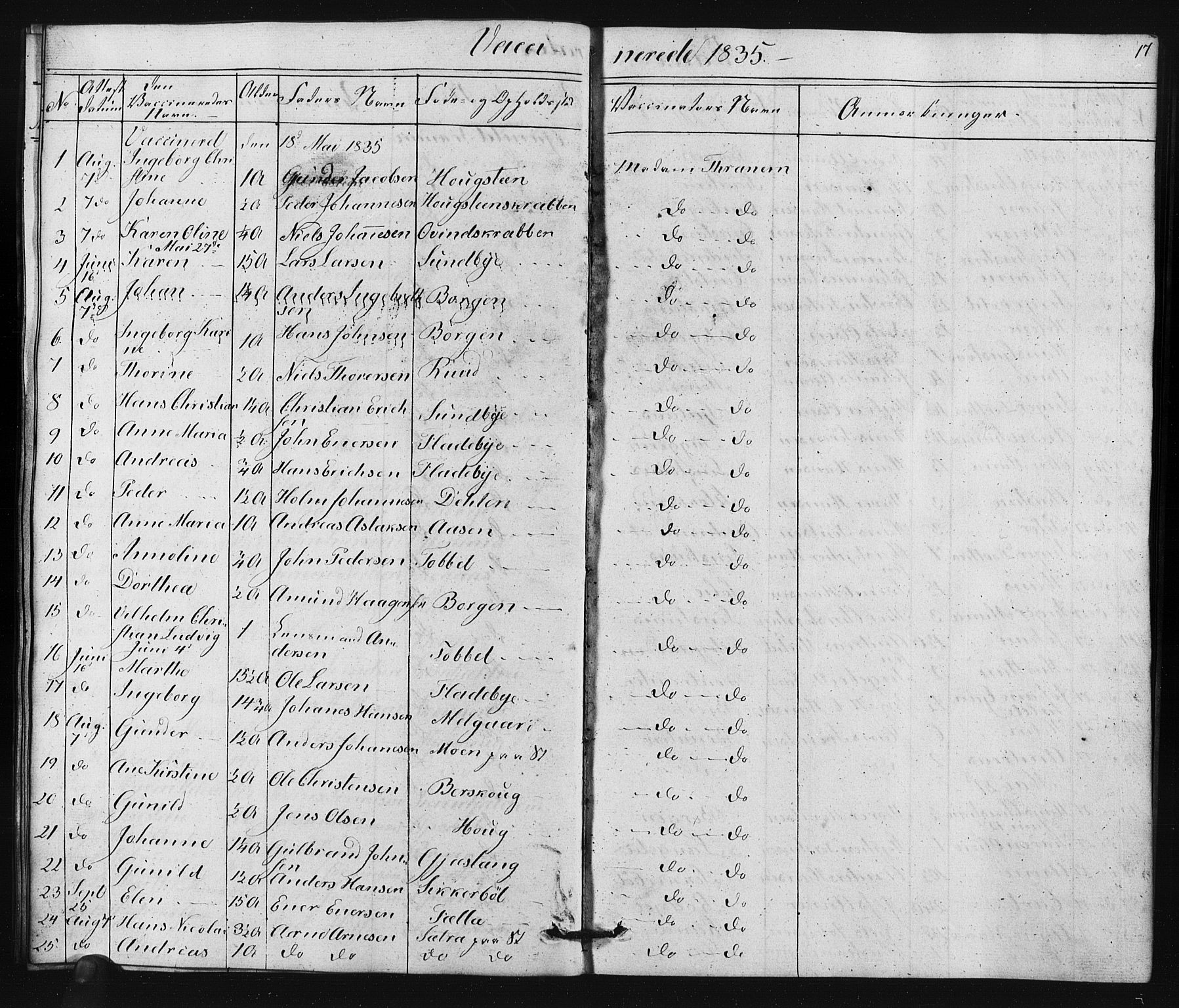 Enebakk prestekontor Kirkebøker, AV/SAO-A-10171c/F/Fa/L0015: Parish register (official) no. I 15, 1830-1867, p. 17