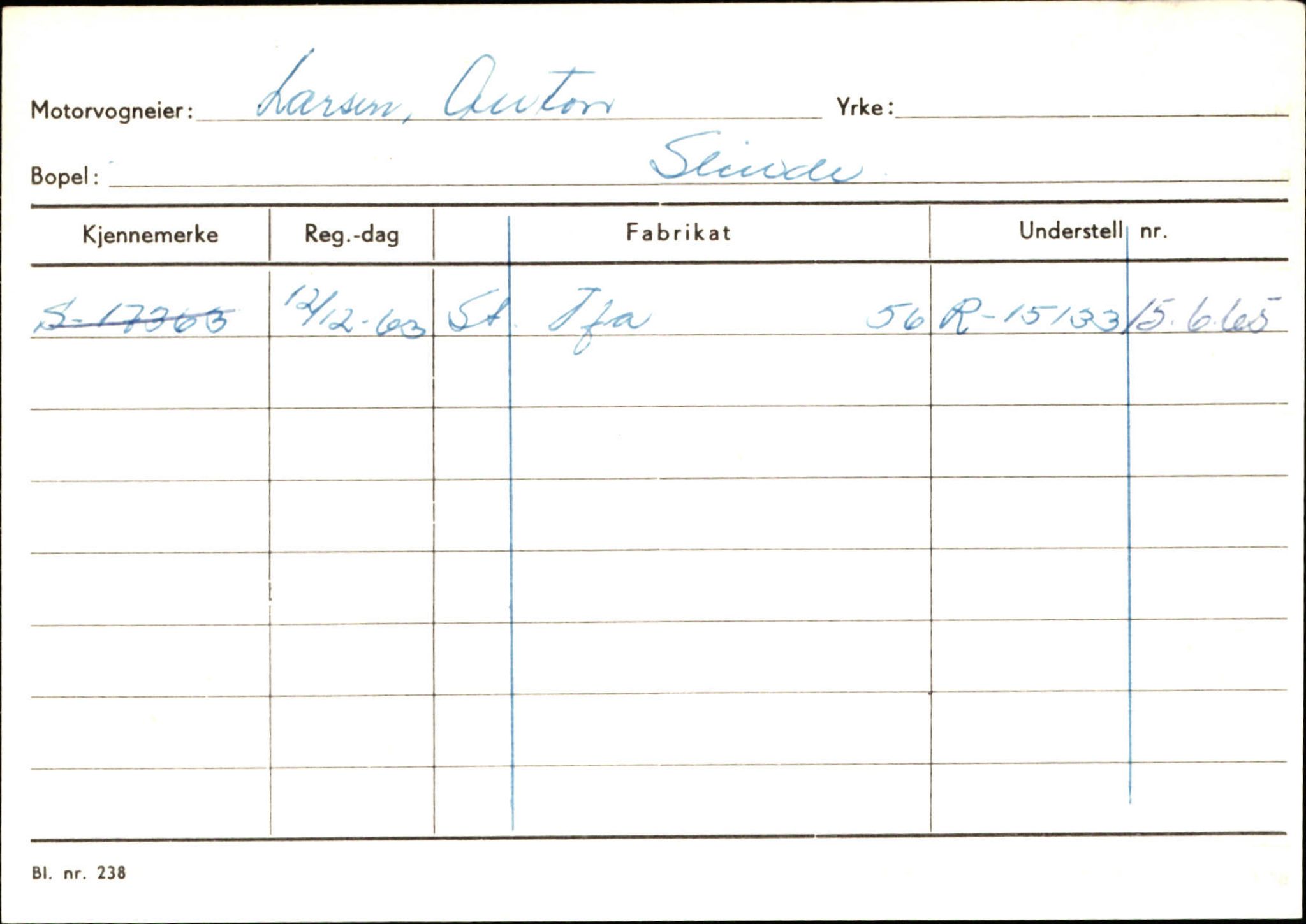 Statens vegvesen, Sogn og Fjordane vegkontor, AV/SAB-A-5301/4/F/L0124: Eigarregister Sogndal A-U, 1945-1975, p. 1433