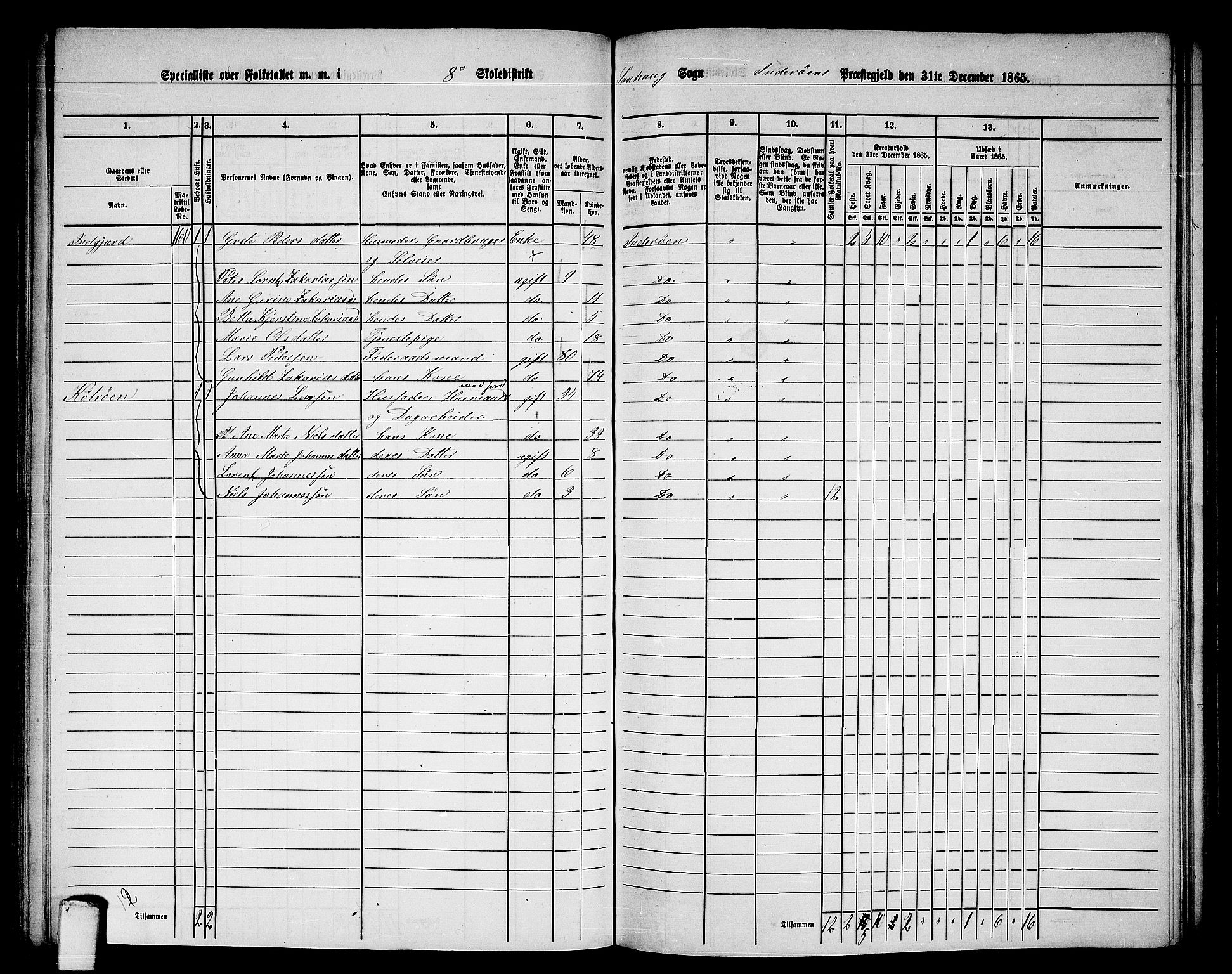 RA, 1865 census for Inderøy, 1865, p. 116