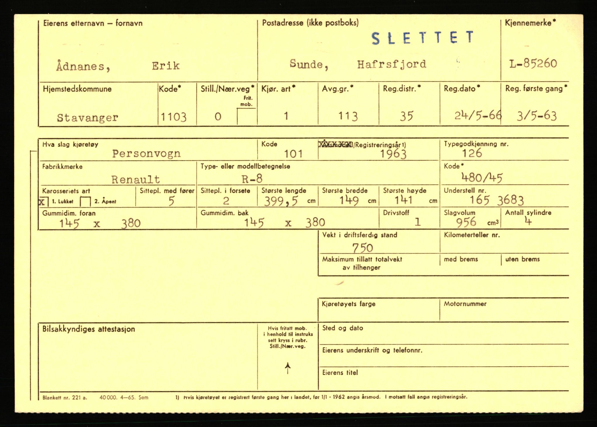 Stavanger trafikkstasjon, AV/SAST-A-101942/0/F/L0073: L-84100 - L-86499, 1930-1971, p. 1161