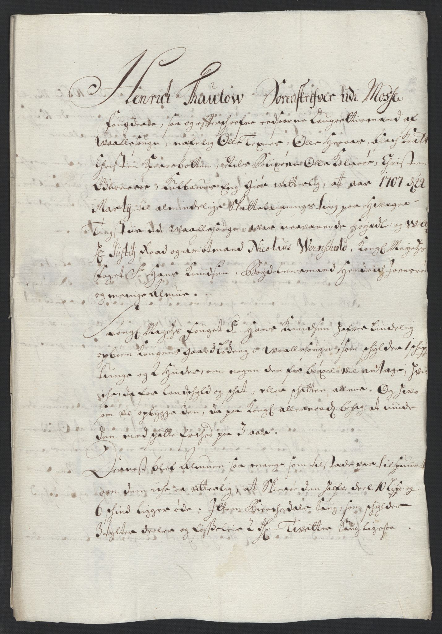 Rentekammeret inntil 1814, Reviderte regnskaper, Fogderegnskap, RA/EA-4092/R04/L0134: Fogderegnskap Moss, Onsøy, Tune, Veme og Åbygge, 1707-1708, p. 154