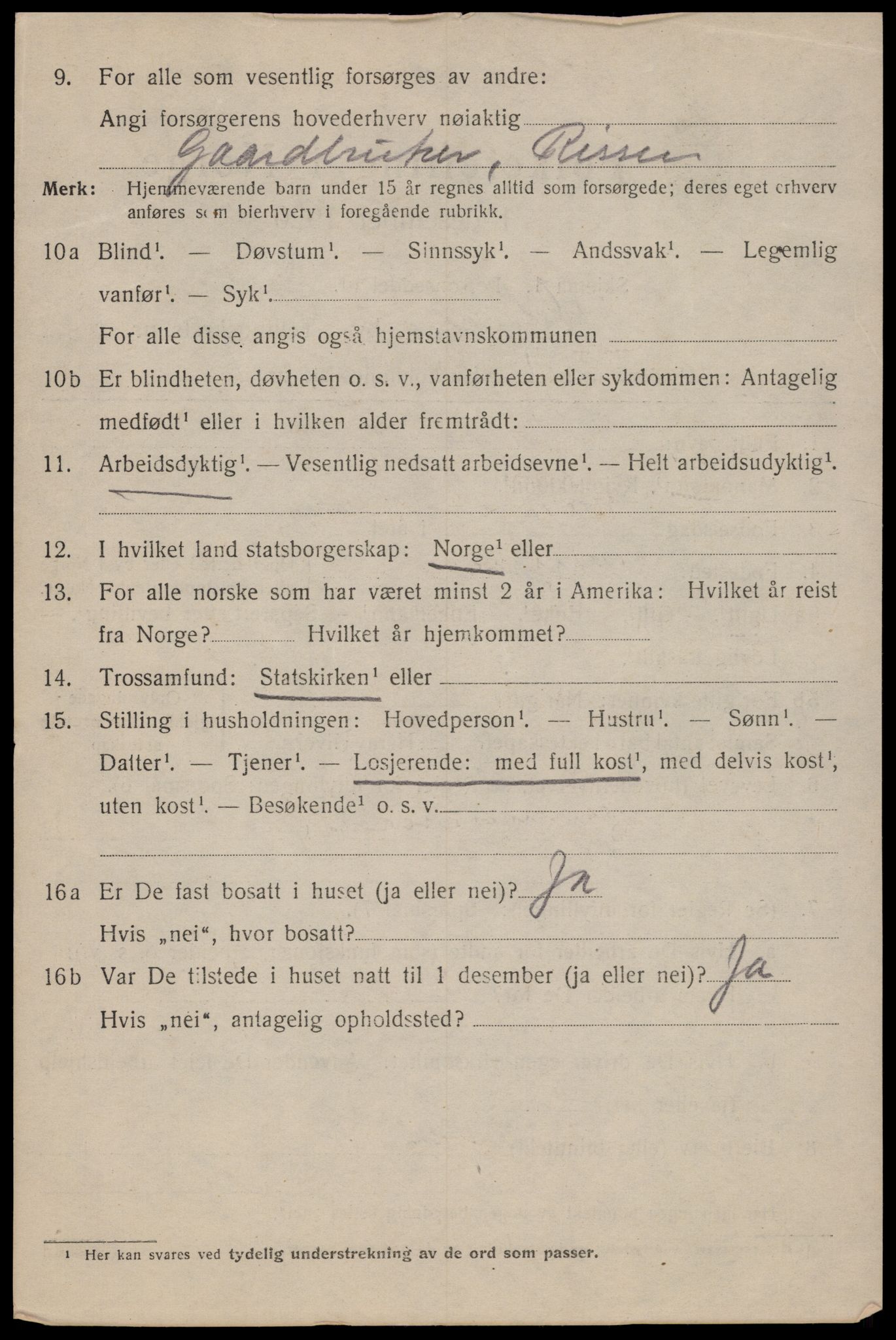 SAT, 1920 census for Trondheim, 1920, p. 41191