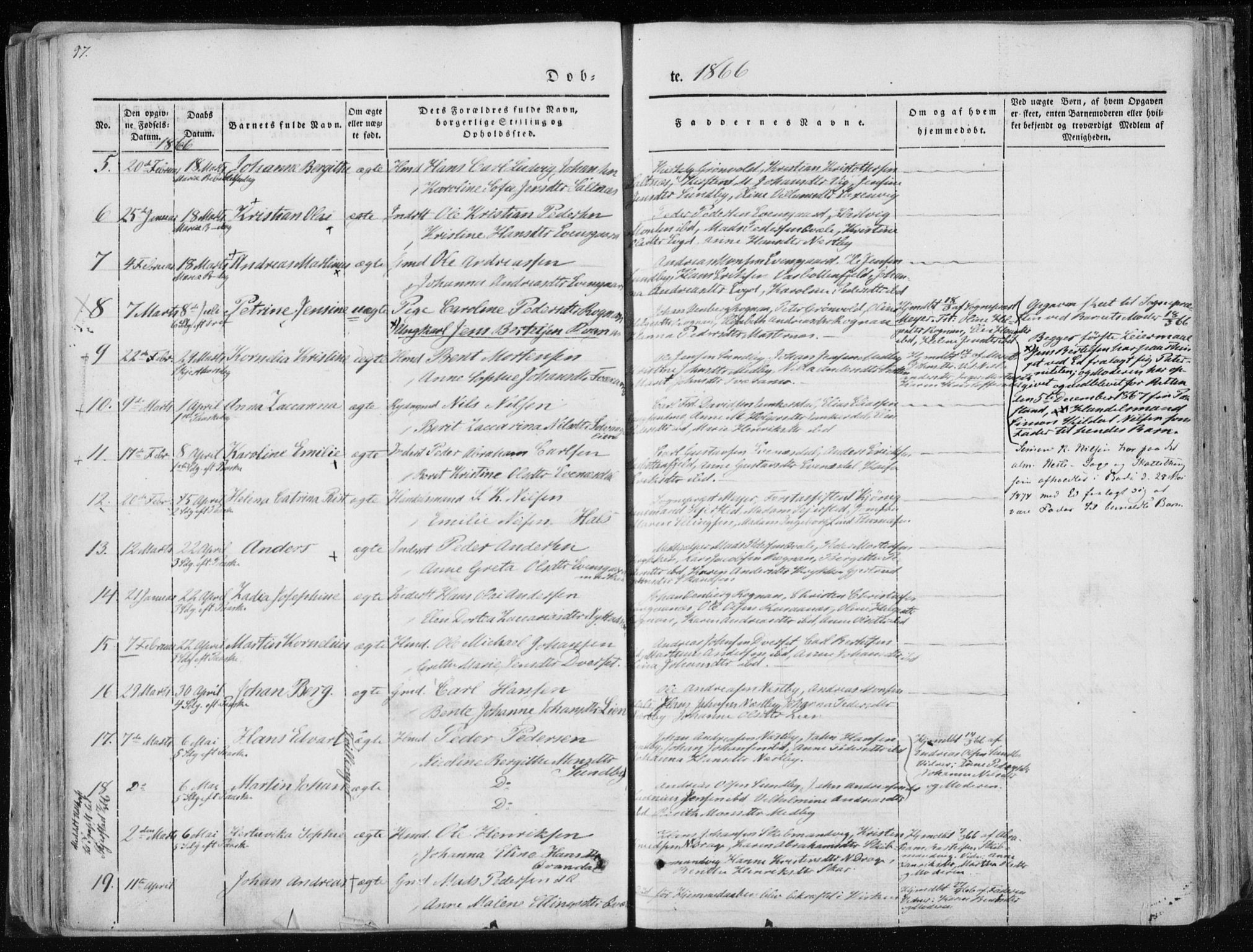 Ministerialprotokoller, klokkerbøker og fødselsregistre - Nordland, AV/SAT-A-1459/847/L0666: Parish register (official) no. 847A06, 1842-1871, p. 97