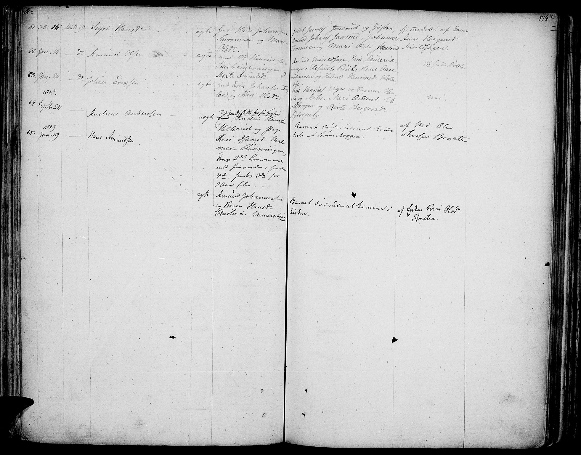 Vinger prestekontor, SAH/PREST-024/H/Ha/Haa/L0007: Parish register (official) no. 7, 1826-1839, p. 176