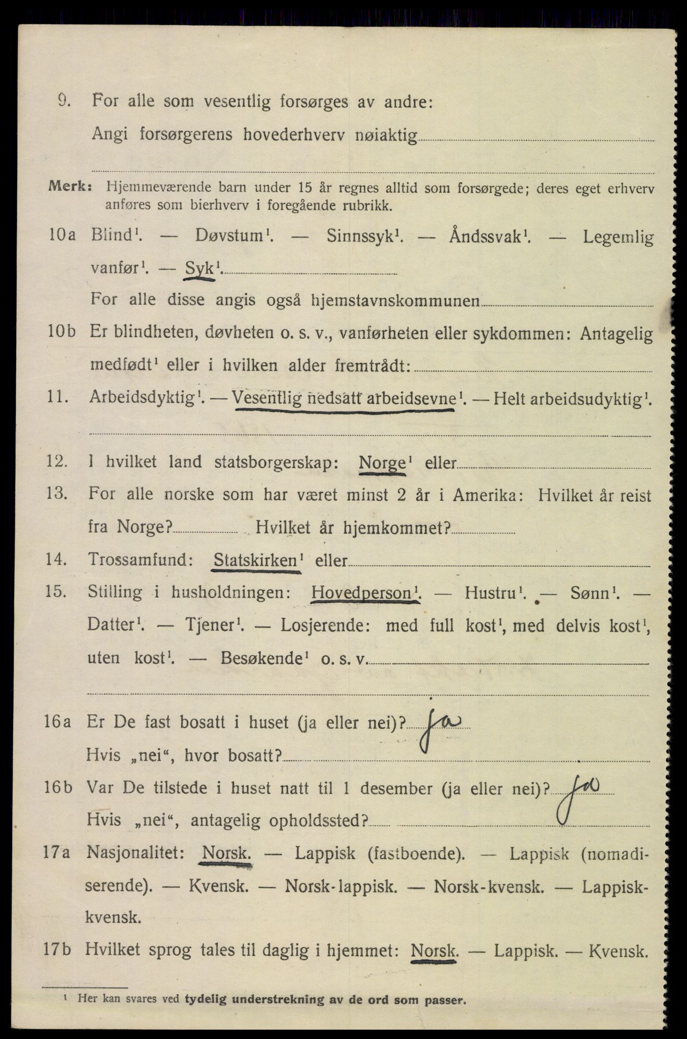 SAT, 1920 census for Bodø, 1920, p. 5674