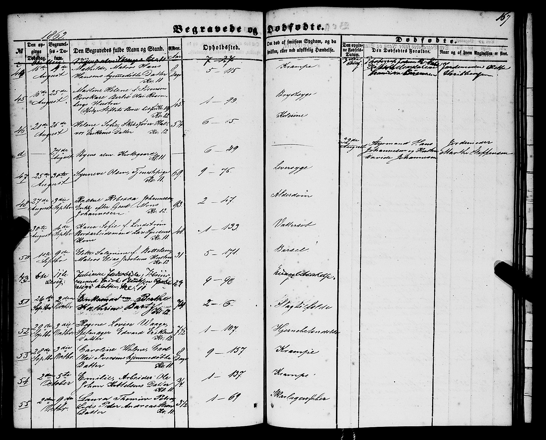 Nykirken Sokneprestembete, AV/SAB-A-77101/H/Haa/L0042: Parish register (official) no. E 2, 1850-1868, p. 167