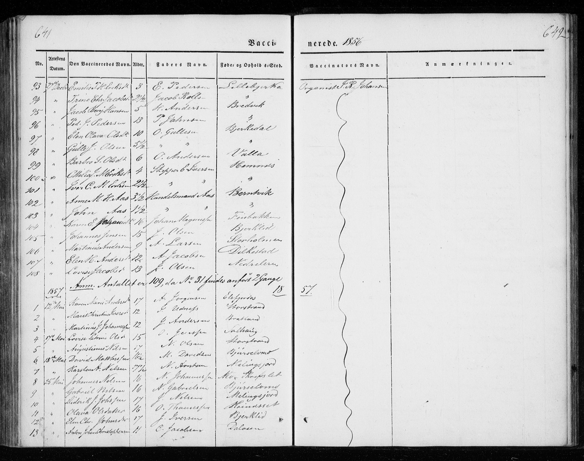 Ministerialprotokoller, klokkerbøker og fødselsregistre - Nordland, AV/SAT-A-1459/825/L0355: Parish register (official) no. 825A09, 1842-1863, p. 641-642