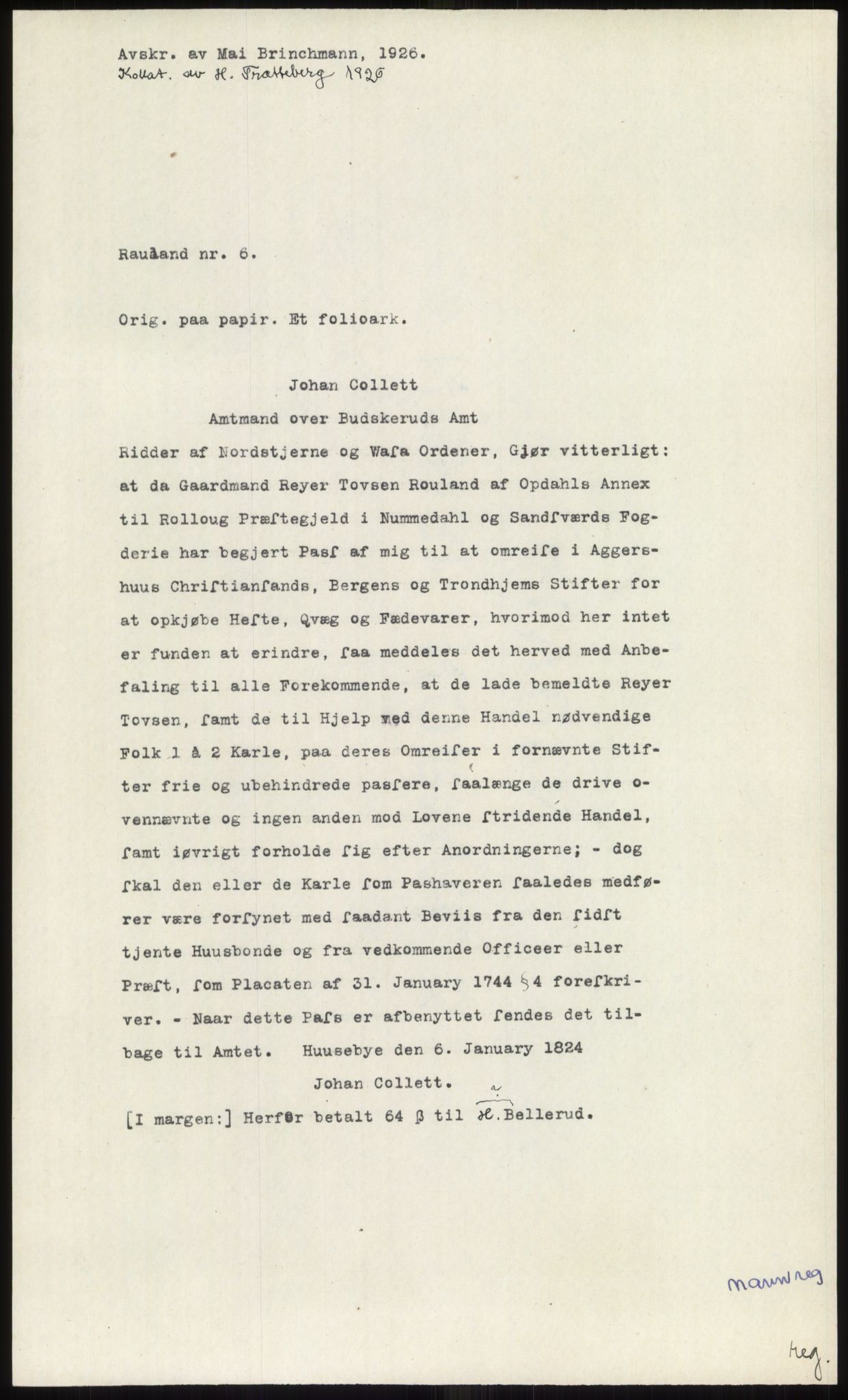 Samlinger til kildeutgivelse, Diplomavskriftsamlingen, RA/EA-4053/H/Ha, p. 30