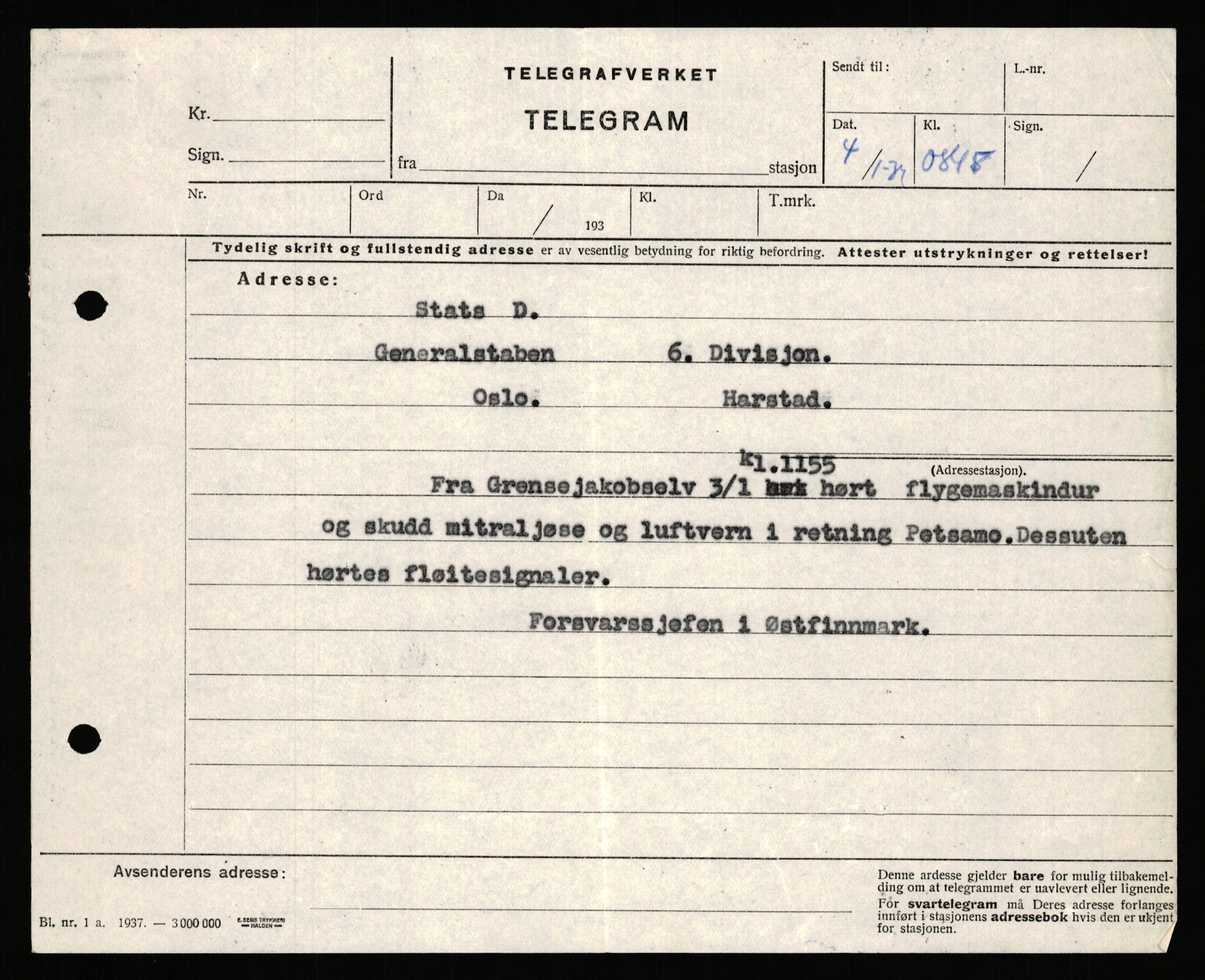 Forsvaret, Forsvarets krigshistoriske avdeling, AV/RA-RAFA-2017/Y/Yb/L0151: II-C-11-645  -  6. Divisjon: avsnittsjefen i Øst-Finnmark, 1940, p. 820