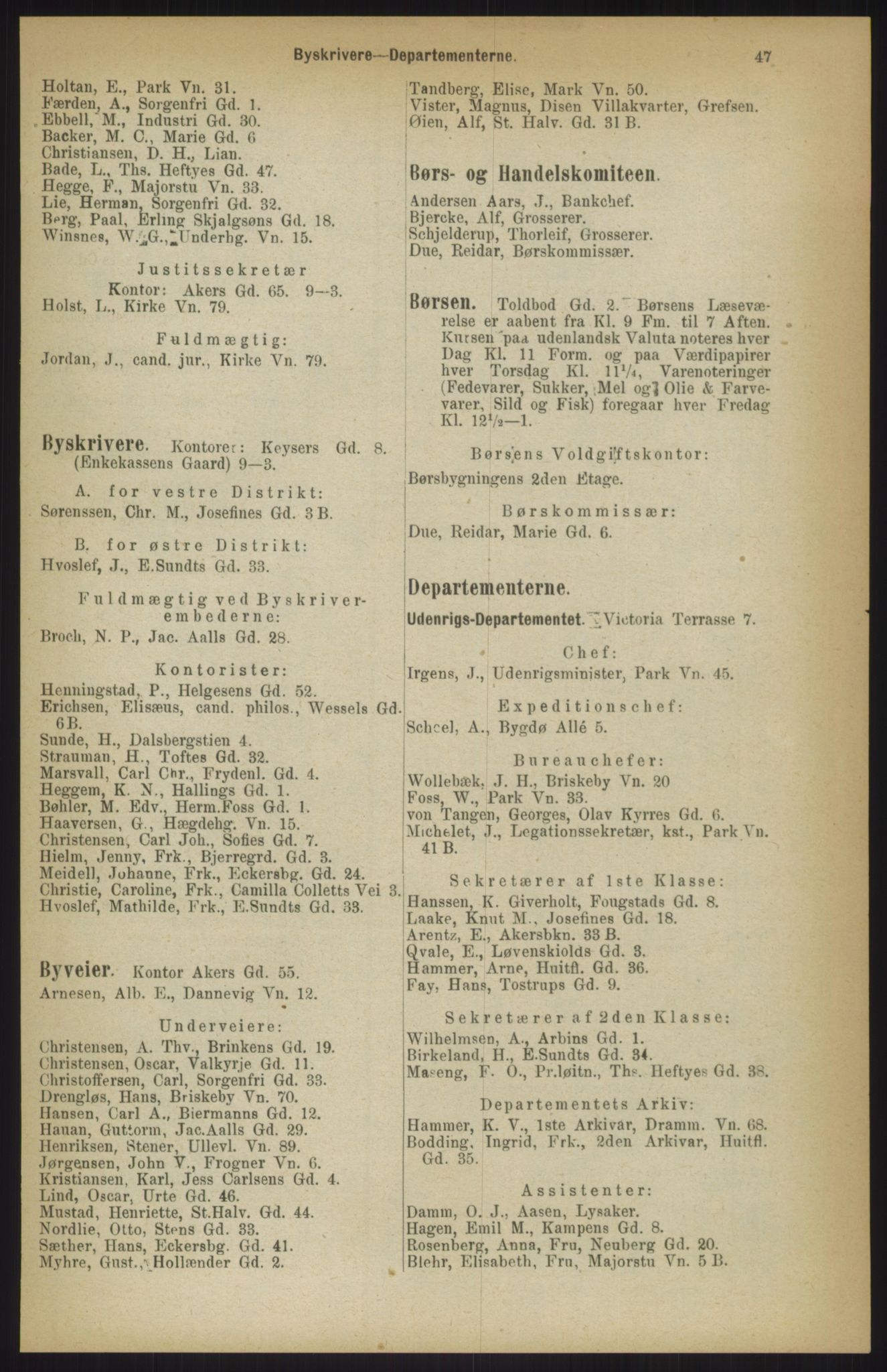 Kristiania/Oslo adressebok, PUBL/-, 1911, p. 47