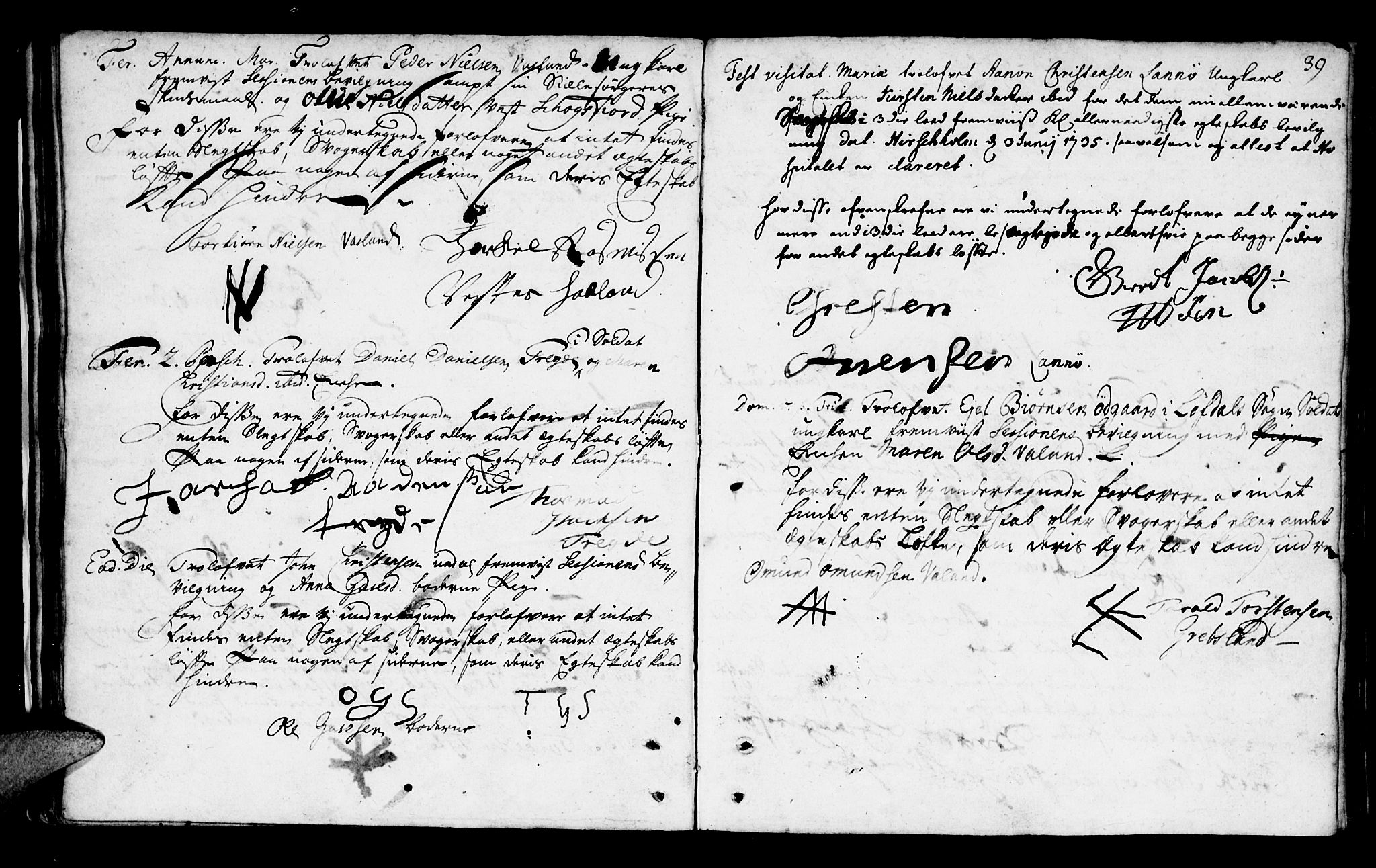 Mandal sokneprestkontor, SAK/1111-0030/F/Fa/Faa/L0002: Parish register (official) no. A 2, 1720-1754, p. 39