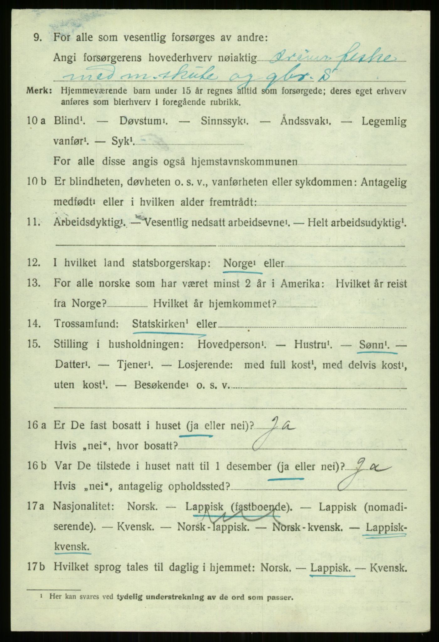 SATØ, 1920 census for Ibestad, 1920, p. 6450