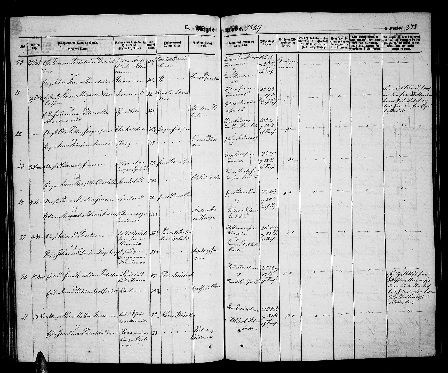 Ibestad sokneprestembete, SATØ/S-0077/H/Ha/Hab/L0005klokker: Parish register (copy) no. 5, 1860-1871, p. 373