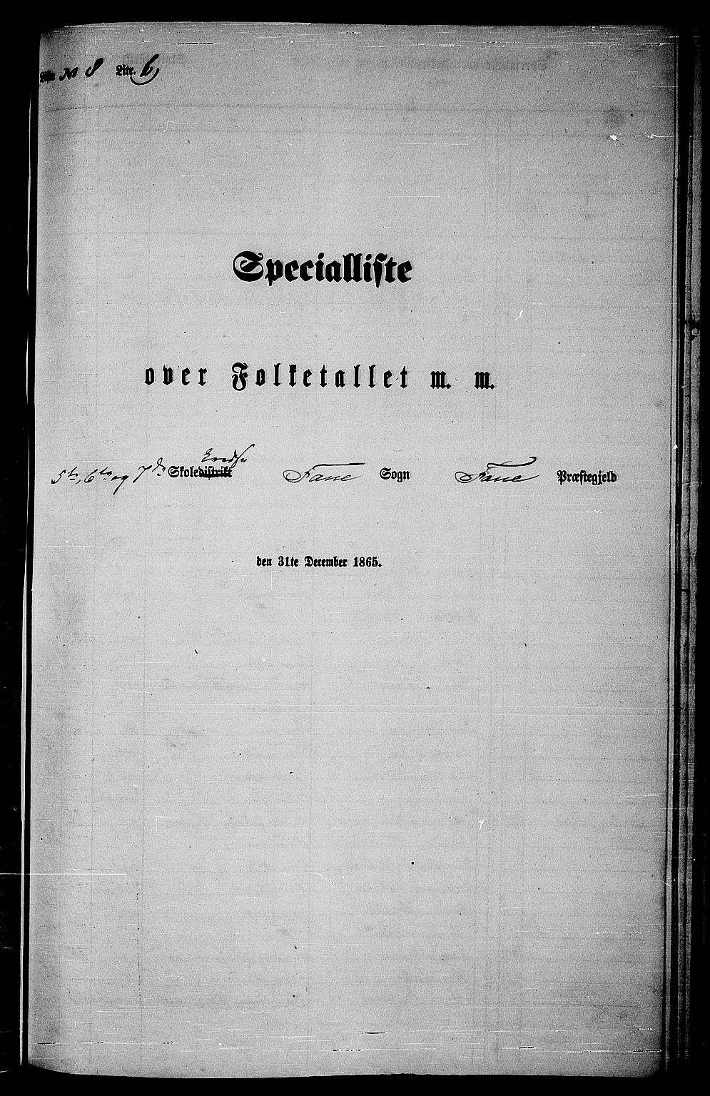 RA, 1865 census for Fana, 1865, p. 127