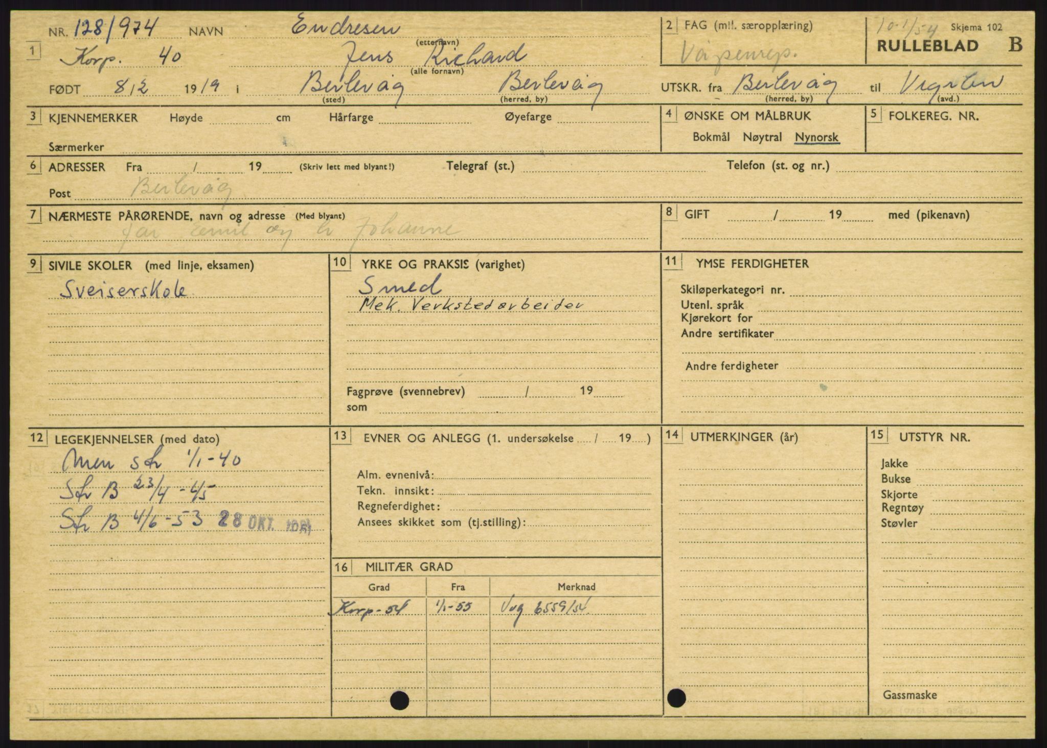 Forsvaret, Varanger bataljon, AV/RA-RAFA-2258/1/D/L0446: Rulleblad for menige født 1917-1919, 1917-1919, p. 498