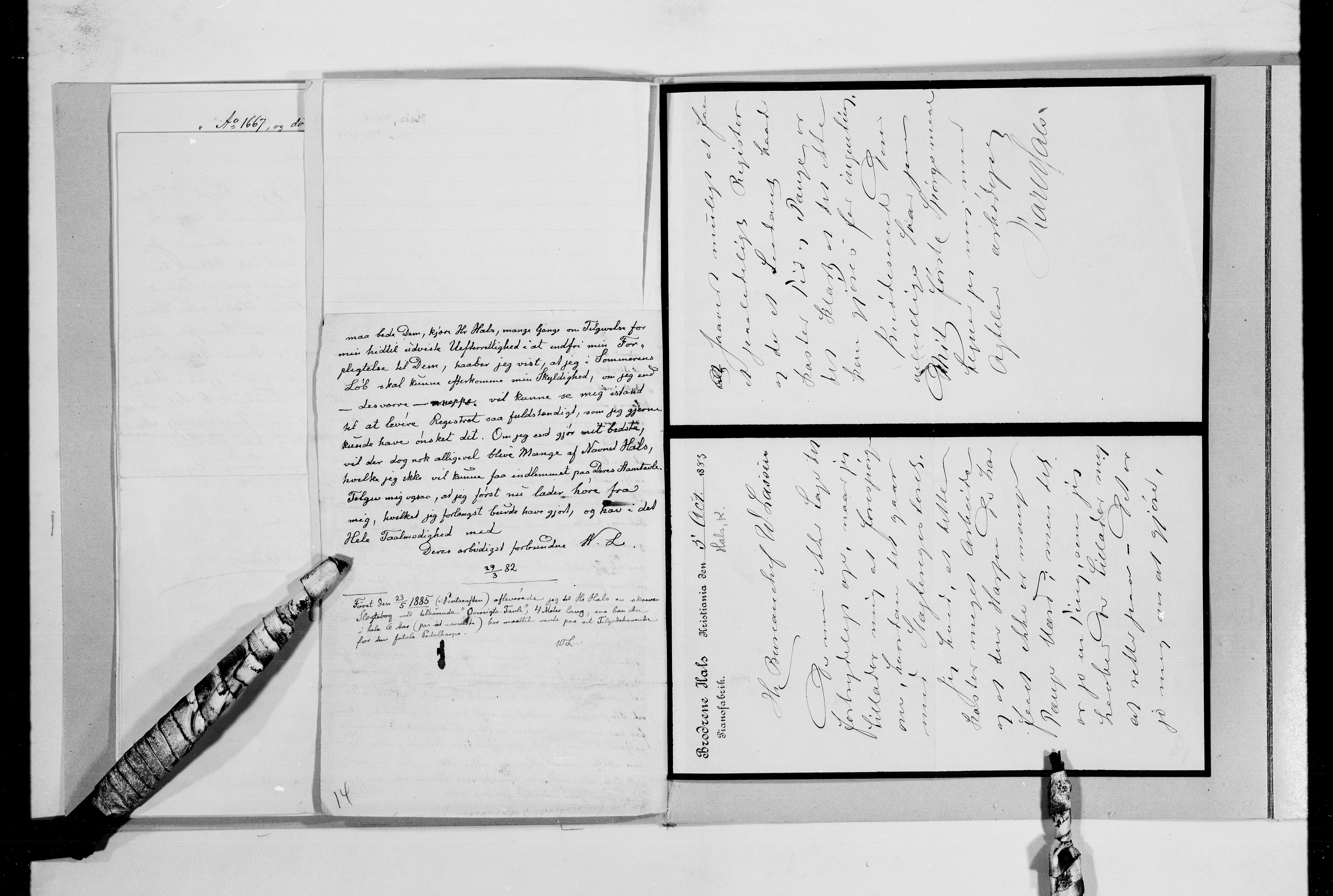 Lassens samlinger, AV/RA-PA-0051/G/L0098: Alfabetisk ordnede brev til Wilhelm Lassen: Hagemann - Jørgensen, 1815-1907, p. 21