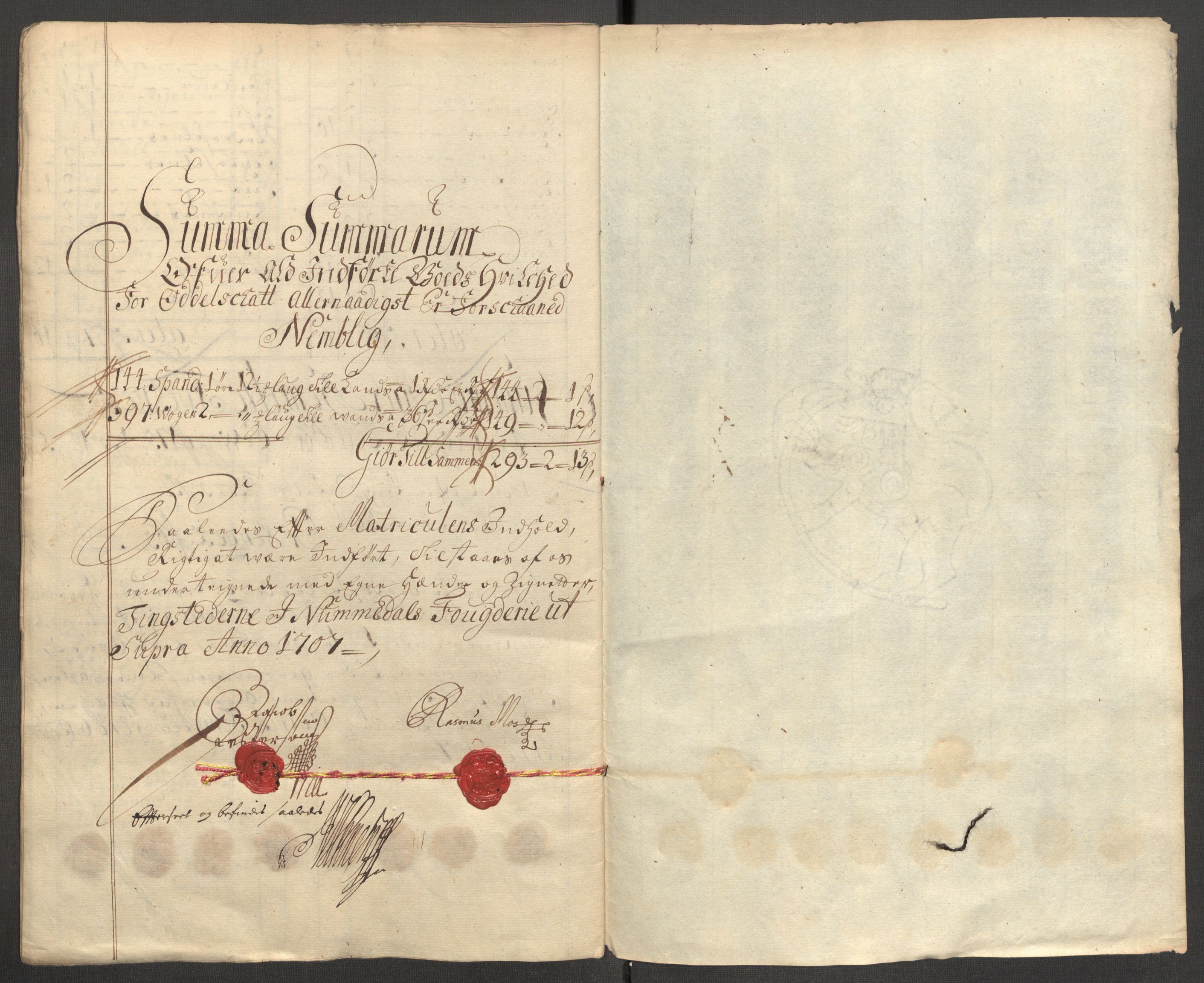 Rentekammeret inntil 1814, Reviderte regnskaper, Fogderegnskap, RA/EA-4092/R64/L4430: Fogderegnskap Namdal, 1707-1708, p. 207