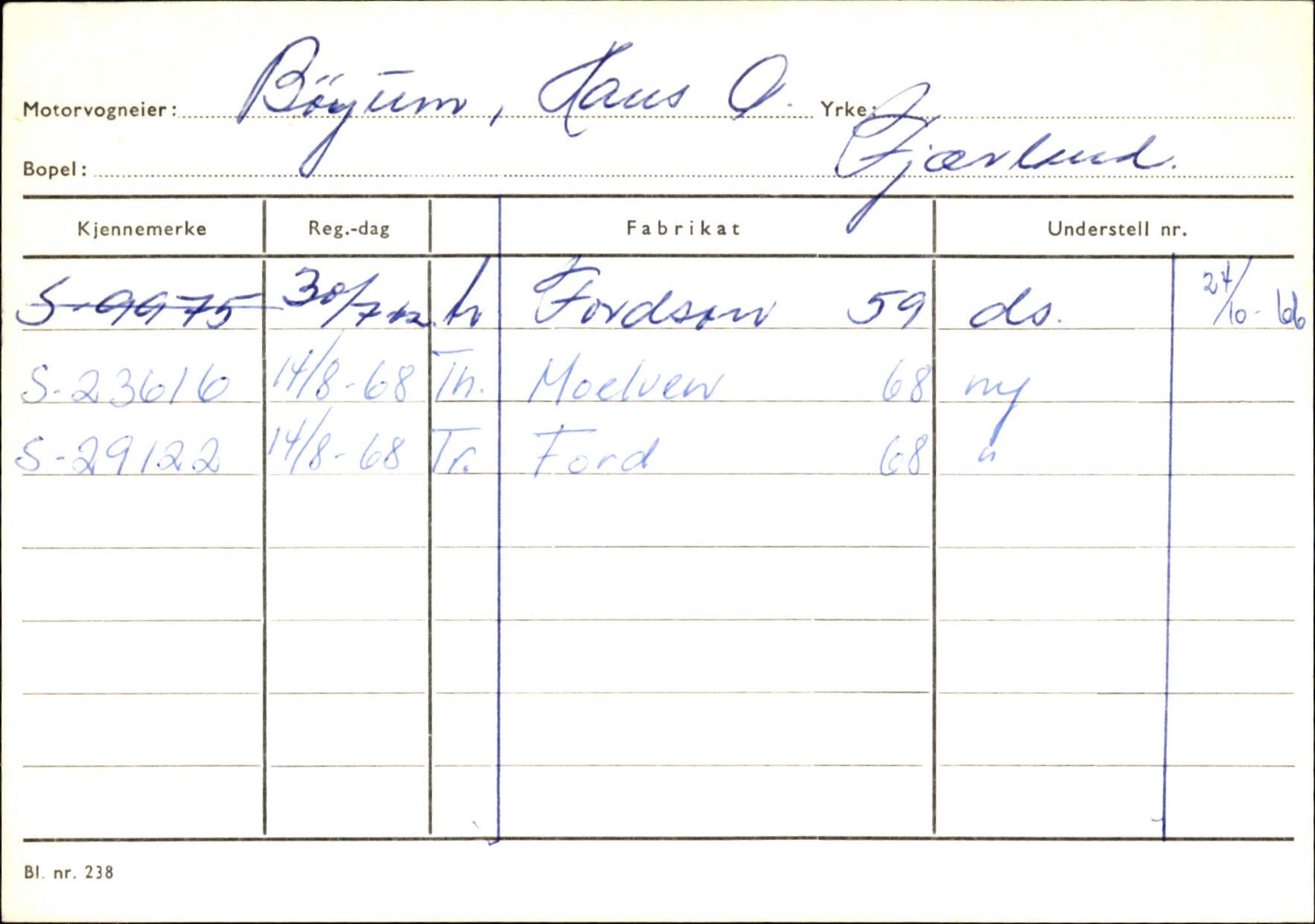 Statens vegvesen, Sogn og Fjordane vegkontor, AV/SAB-A-5301/4/F/L0132: Eigarregister Askvoll A-Å. Balestrand A-Å, 1945-1975, p. 1607