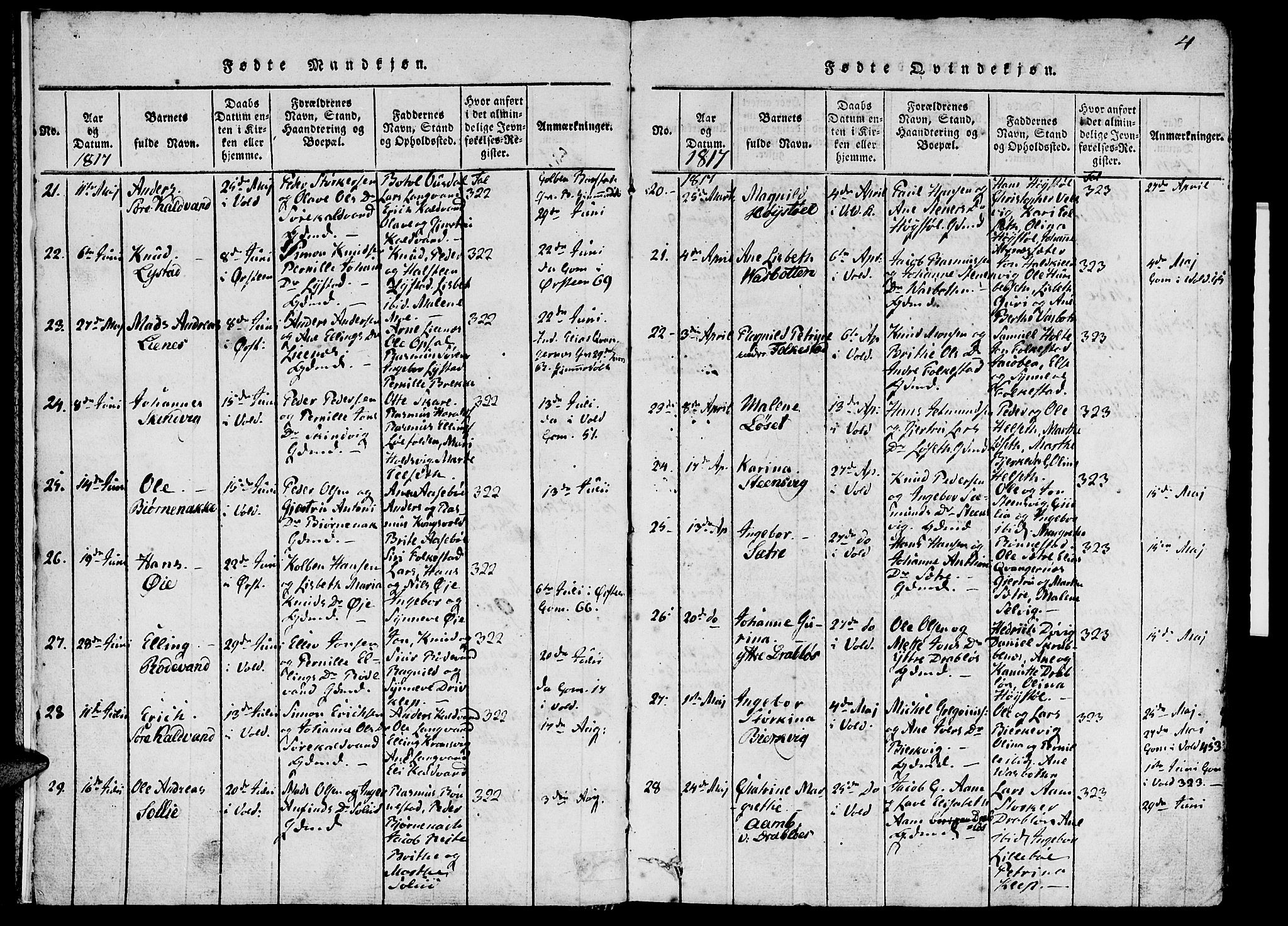 Ministerialprotokoller, klokkerbøker og fødselsregistre - Møre og Romsdal, AV/SAT-A-1454/511/L0138: Parish register (official) no. 511A05, 1817-1832, p. 4