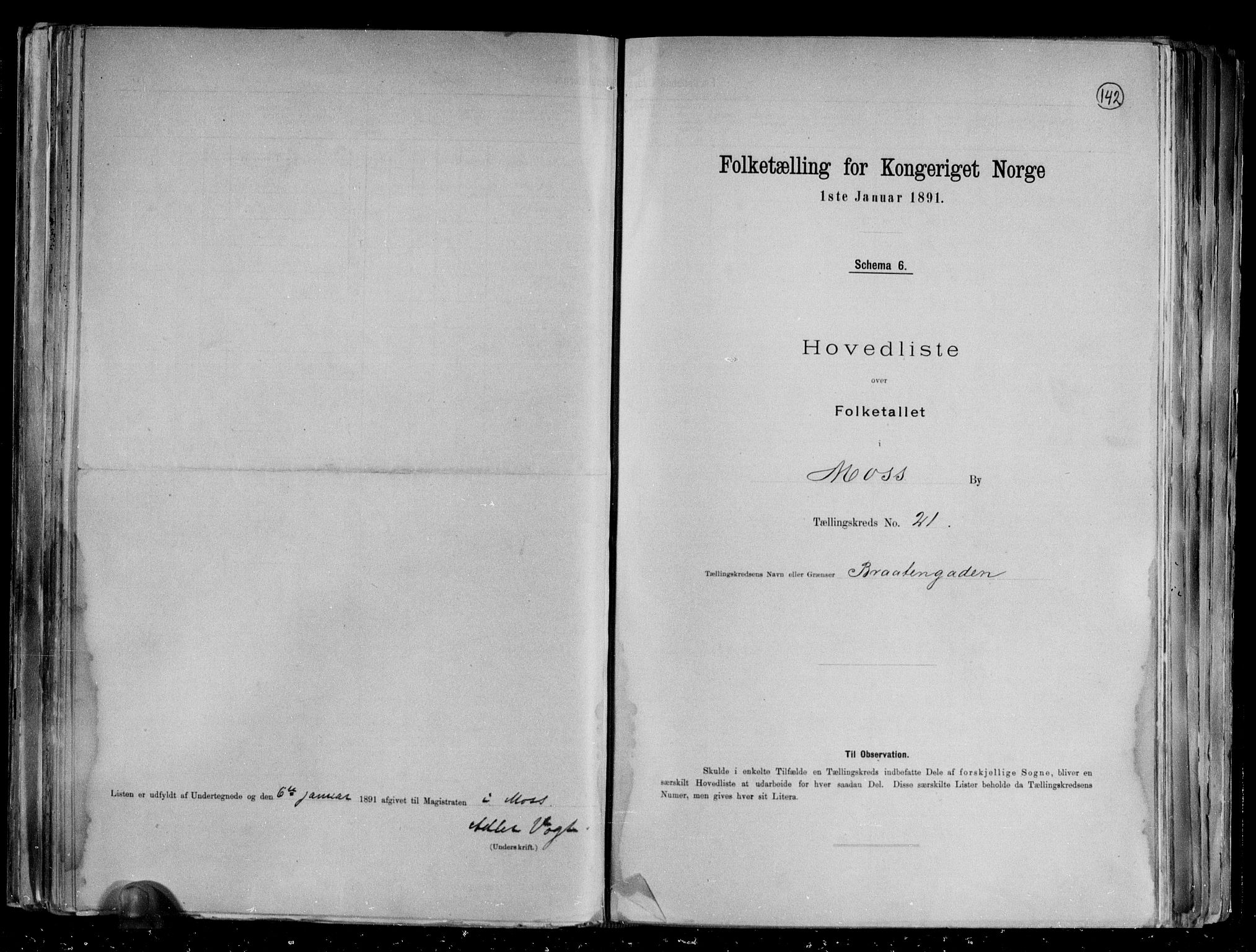 RA, 1891 census for 0104 Moss, 1891, p. 45