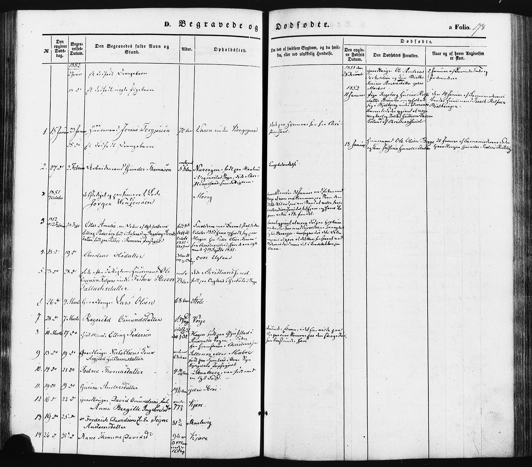 Oddernes sokneprestkontor, AV/SAK-1111-0033/F/Fa/Faa/L0007: Parish register (official) no. A 7, 1851-1863, p. 178