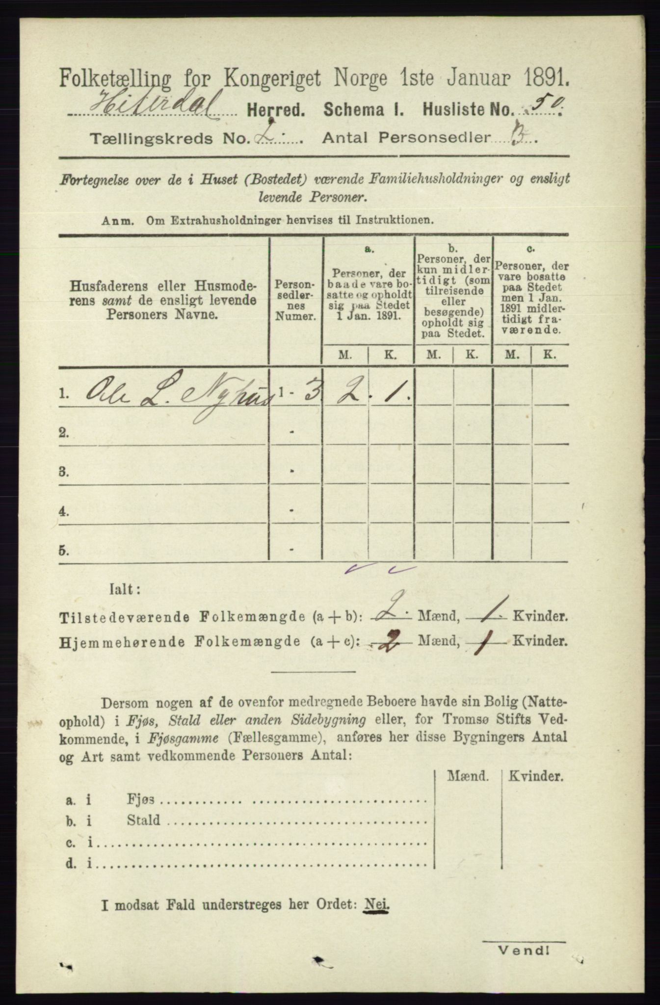 RA, 1891 census for 0823 Heddal, 1891, p. 557