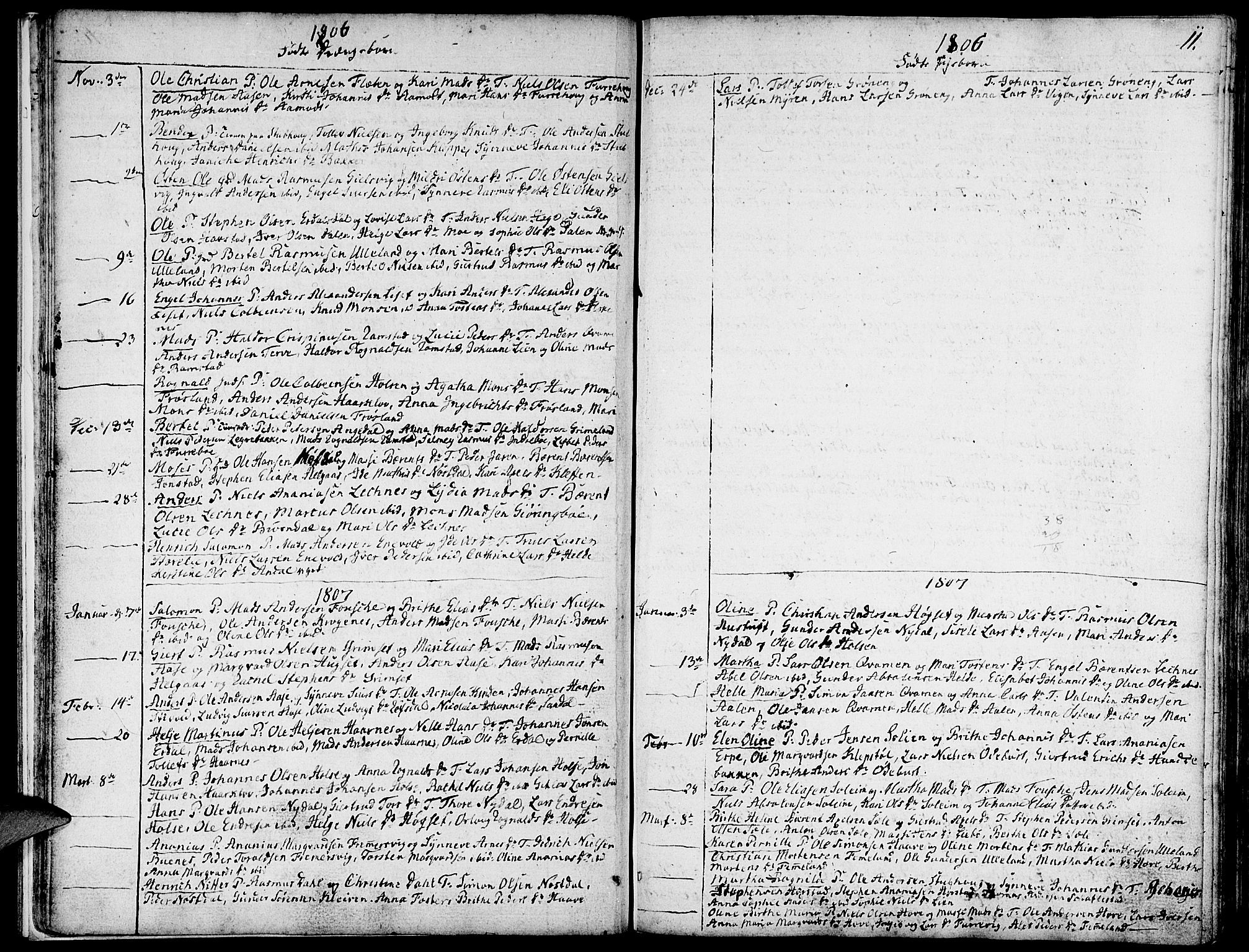 Førde sokneprestembete, SAB/A-79901/H/Haa/Haaa/L0005: Parish register (official) no. A 5, 1803-1821, p. 11