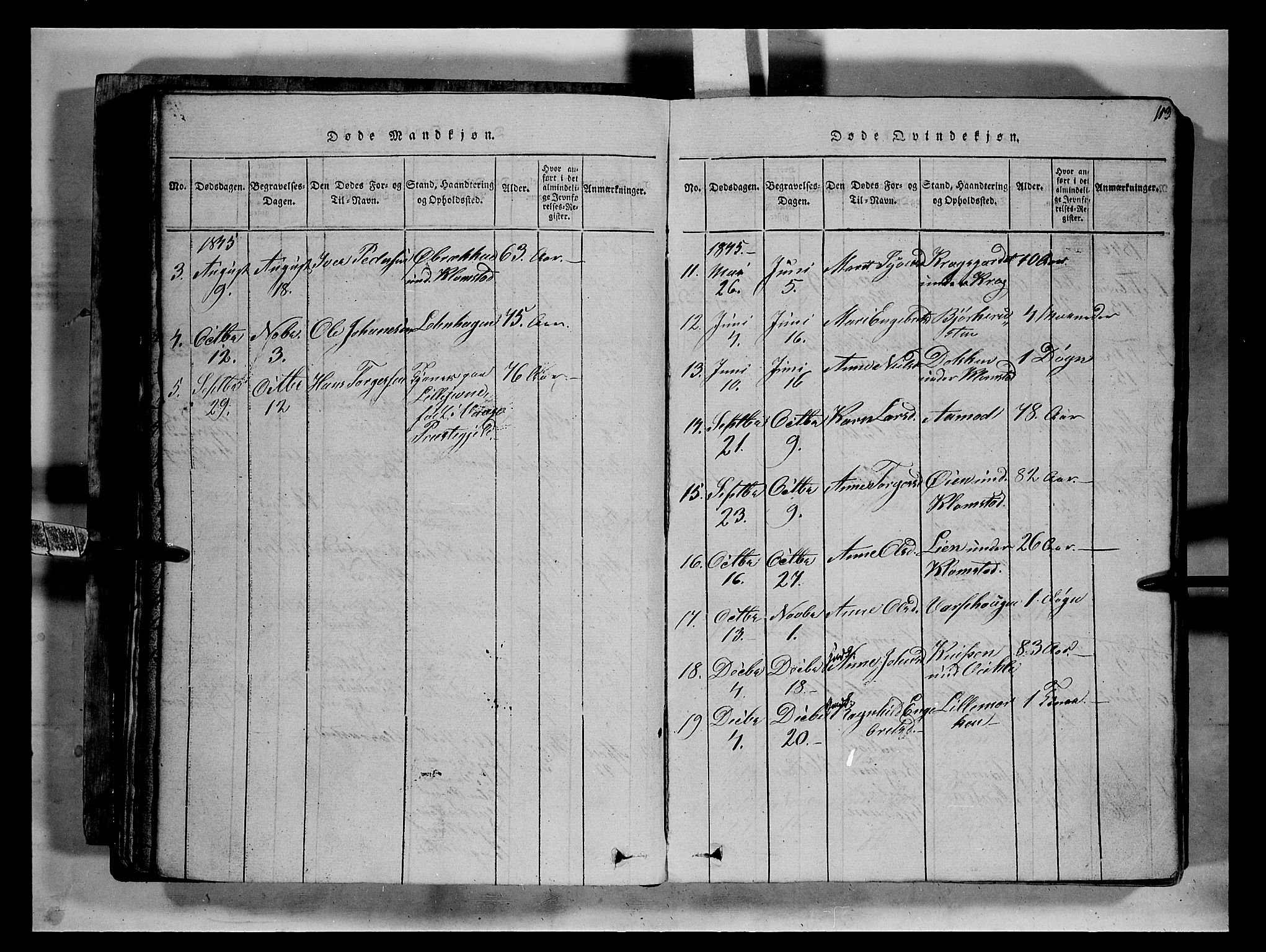 Fron prestekontor, SAH/PREST-078/H/Ha/Hab/L0002: Parish register (copy) no. 2, 1816-1850, p. 113