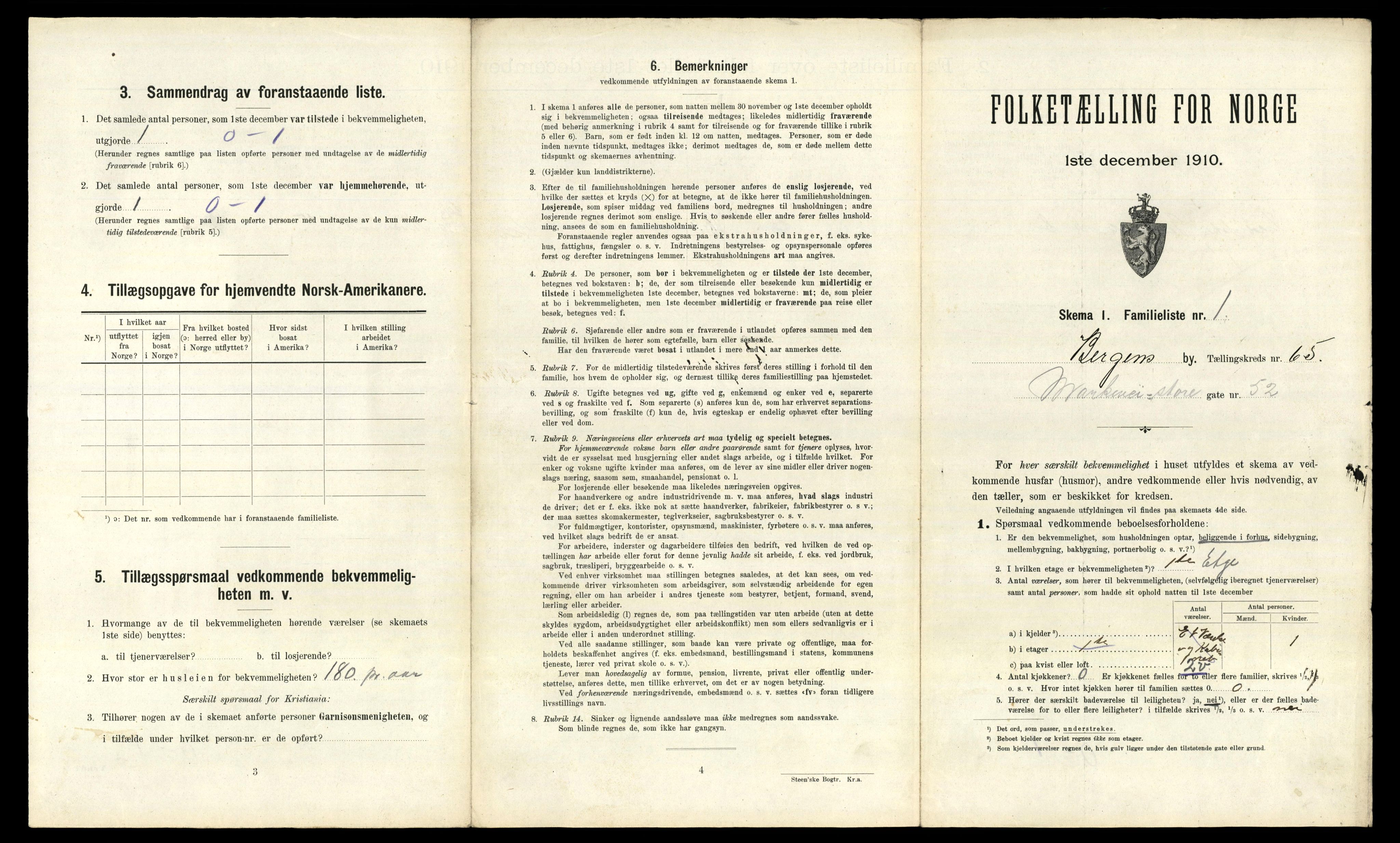 RA, 1910 census for Bergen, 1910, p. 22569