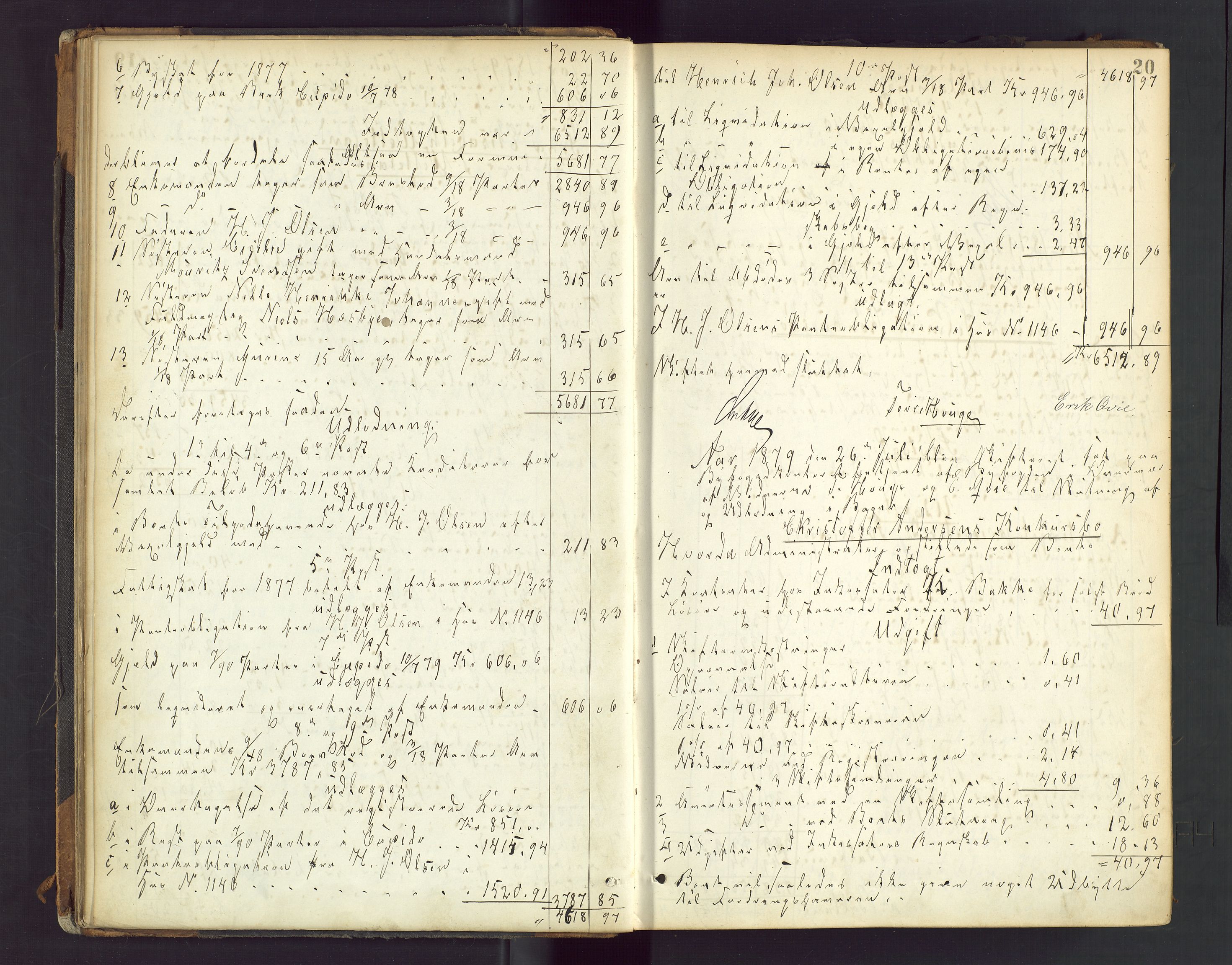 Stavanger byfogd, AV/SAST-A-101408/001/5/50/503BD/L0003: Skifteutlodningsprotokoll, 1878-1885, p. 20
