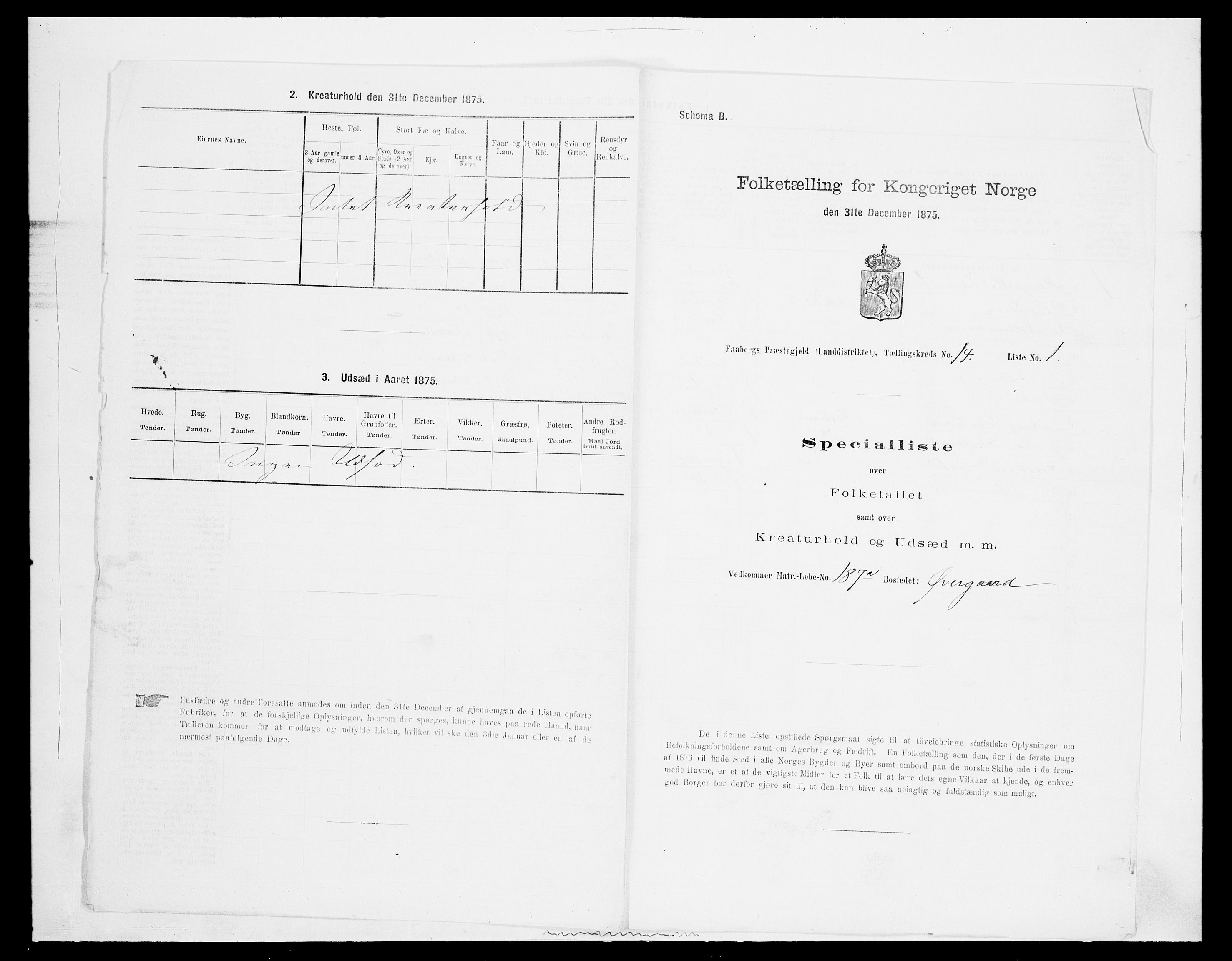 SAH, 1875 census for 0524L Fåberg/Fåberg og Lillehammer, 1875, p. 1716