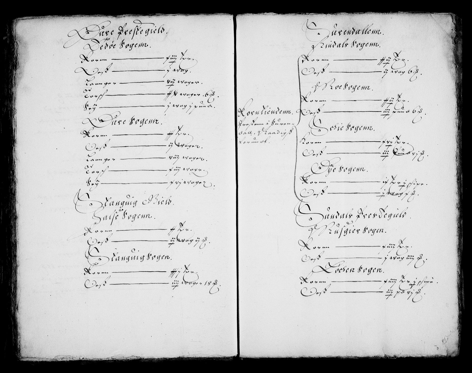 Rentekammeret inntil 1814, Realistisk ordnet avdeling, RA/EA-4070/N/Na/L0002/0001: [XI g]: Trondheims stifts jordebøker: / Nordmøre fogderi, 1664