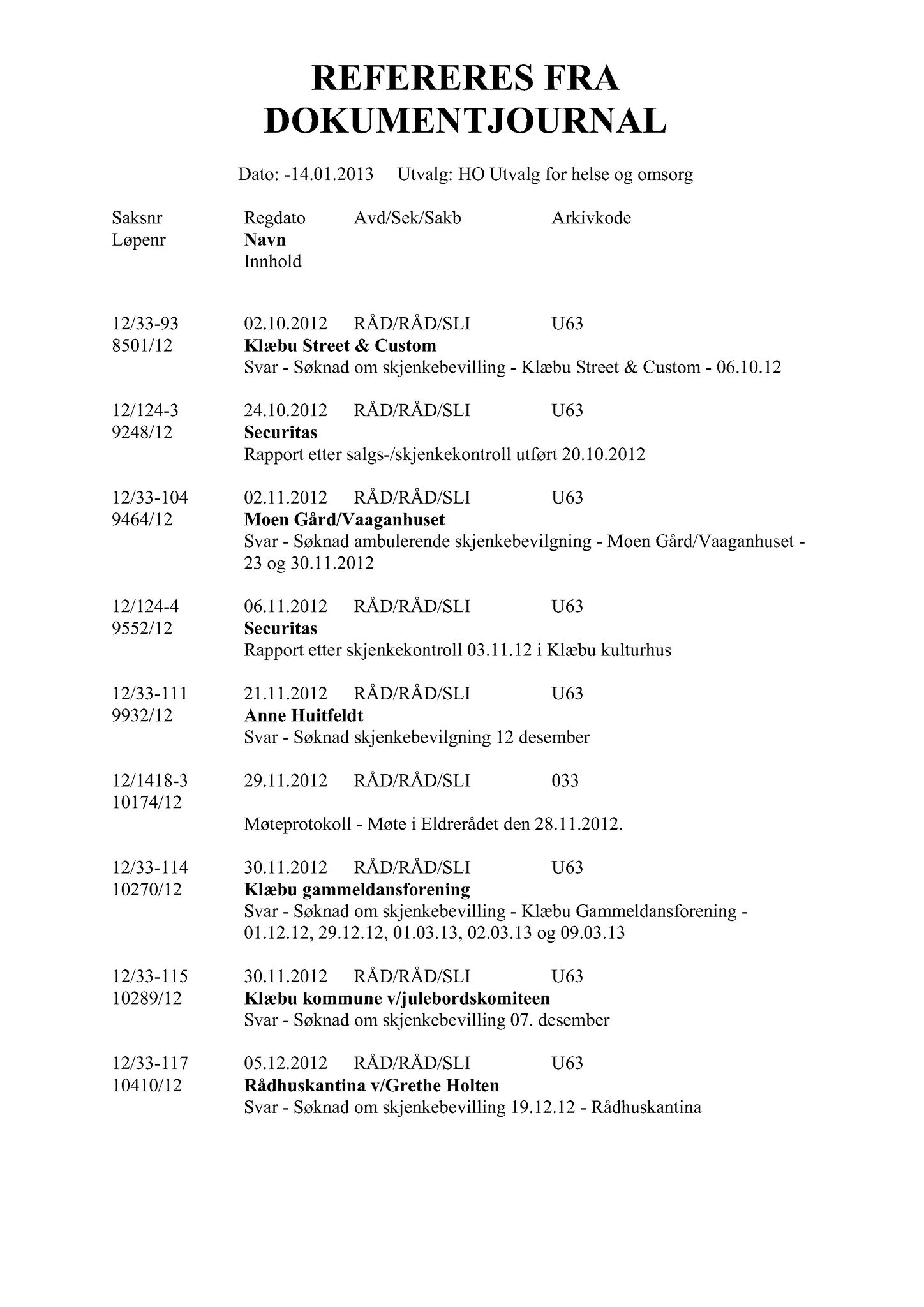 Klæbu Kommune, TRKO/KK/05-UOm/L004: Utvalg for omsorg - Møtedokumenter, 2013, p. 12