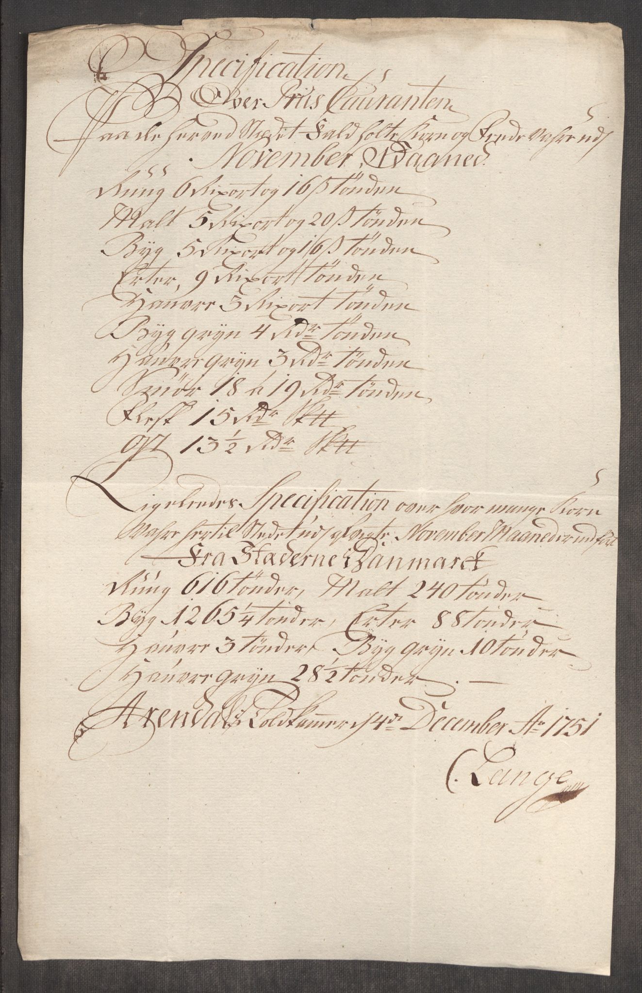 Rentekammeret inntil 1814, Realistisk ordnet avdeling, AV/RA-EA-4070/Oe/L0004: [Ø1]: Priskuranter, 1749-1752, p. 680