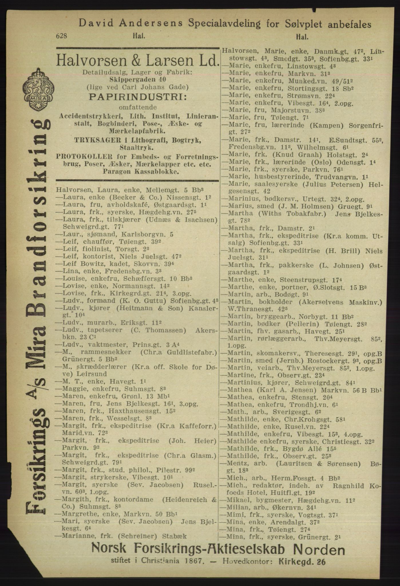 Kristiania/Oslo adressebok, PUBL/-, 1918, p. 653
