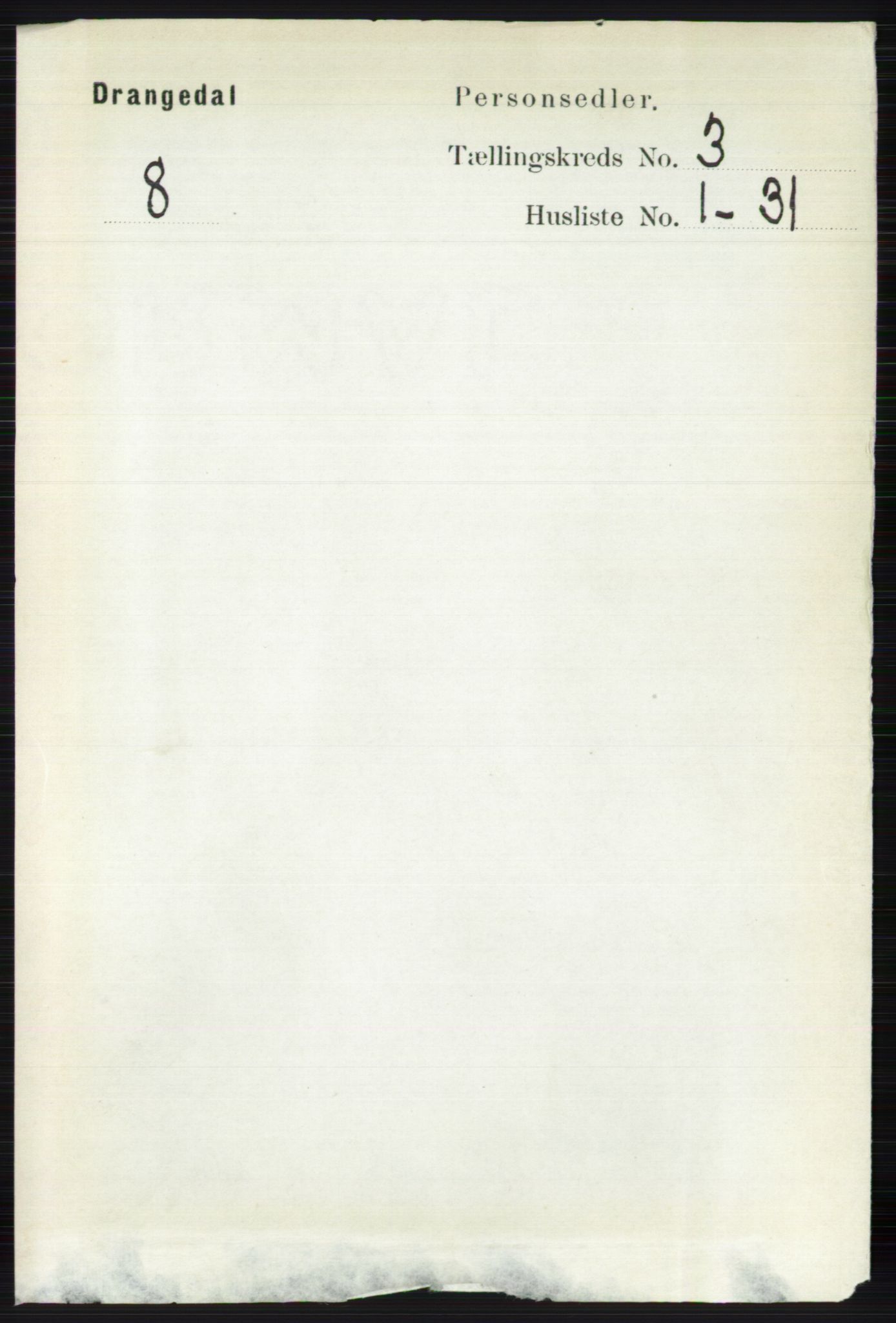 RA, 1891 census for 0817 Drangedal, 1891, p. 858