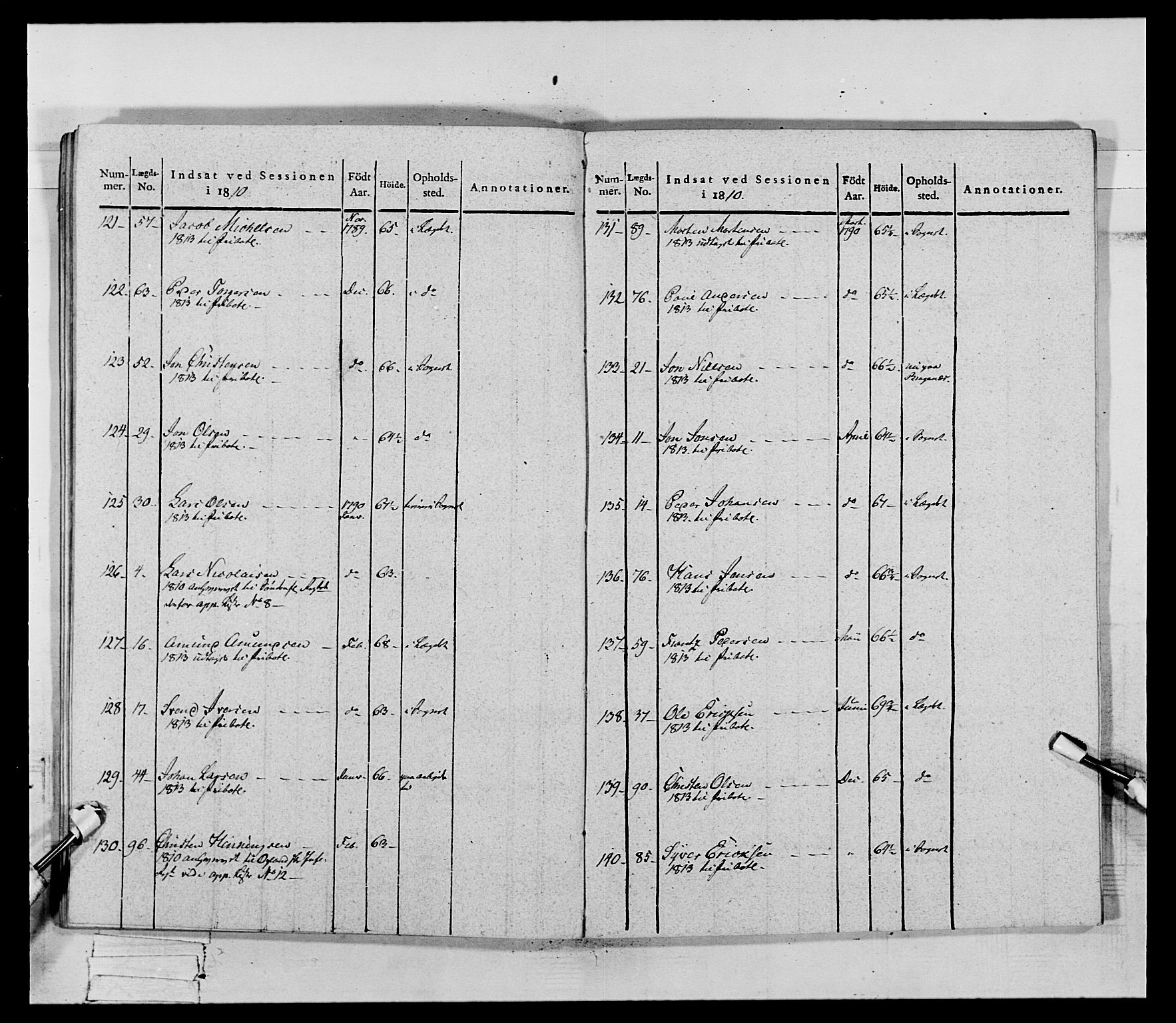 Generalitets- og kommissariatskollegiet, Det kongelige norske kommissariatskollegium, AV/RA-EA-5420/E/Eh/L0069: Opplandske gevorbne infanteriregiment, 1810-1818, p. 556