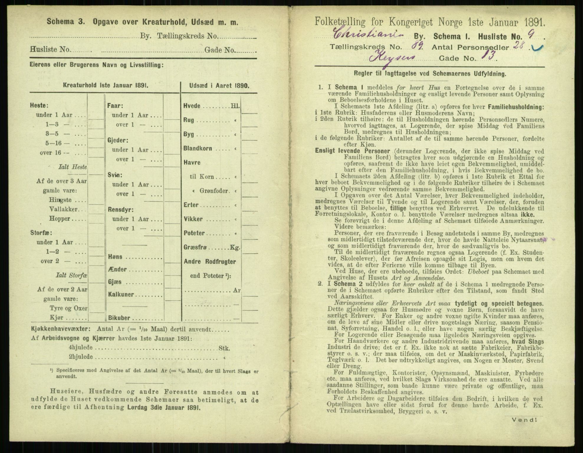 RA, 1891 census for 0301 Kristiania, 1891, p. 43895