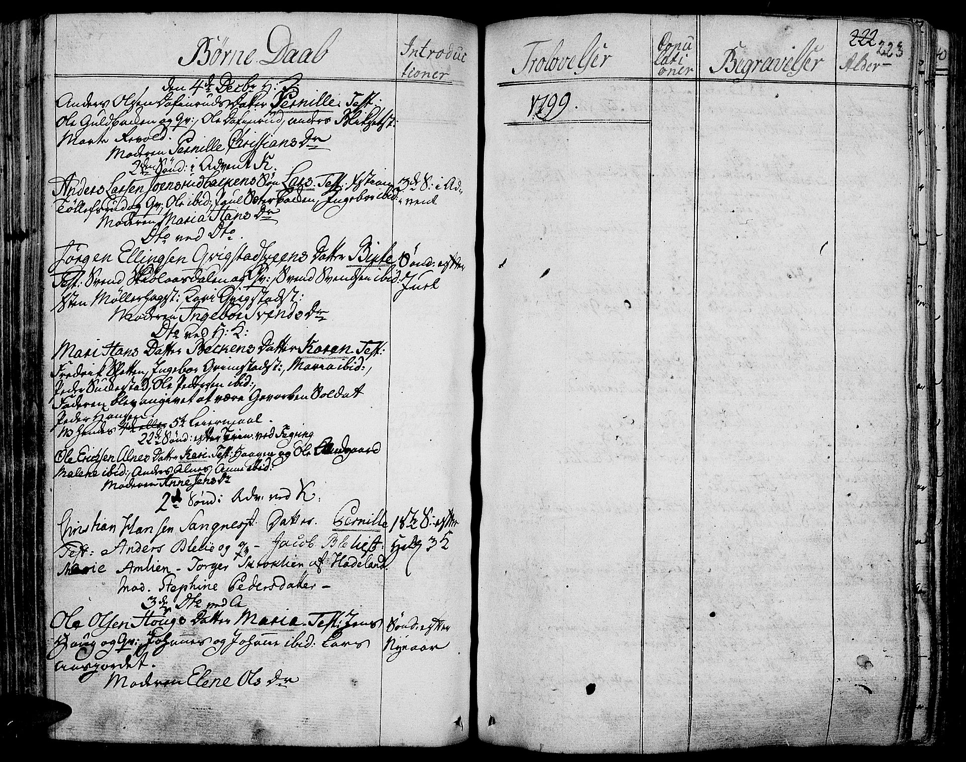 Toten prestekontor, SAH/PREST-102/H/Ha/Haa/L0007: Parish register (official) no. 7, 1794-1809, p. 223