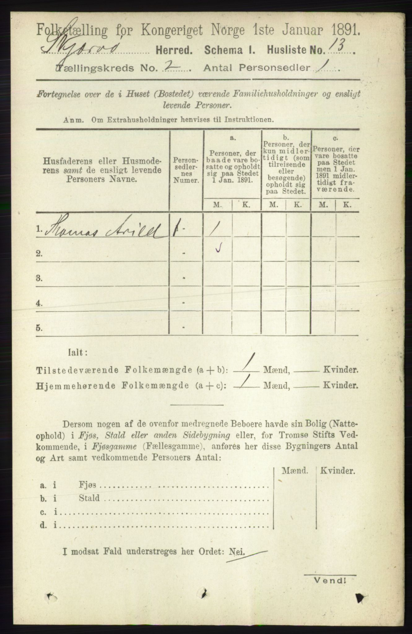 RA, 1891 census for 1941 Skjervøy, 1891, p. 930