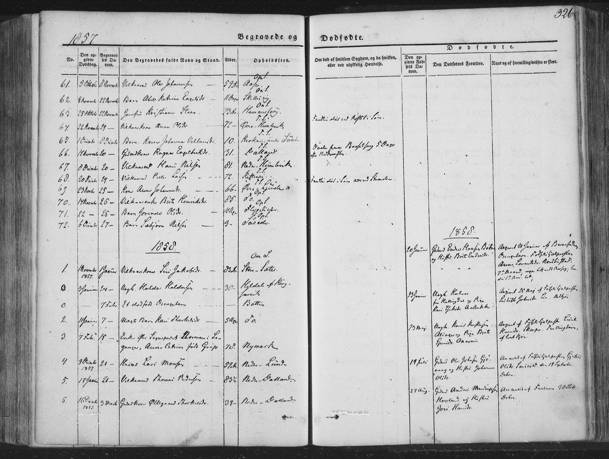 Tysnes sokneprestembete, AV/SAB-A-78601/H/Haa: Parish register (official) no. A 10, 1848-1859, p. 326