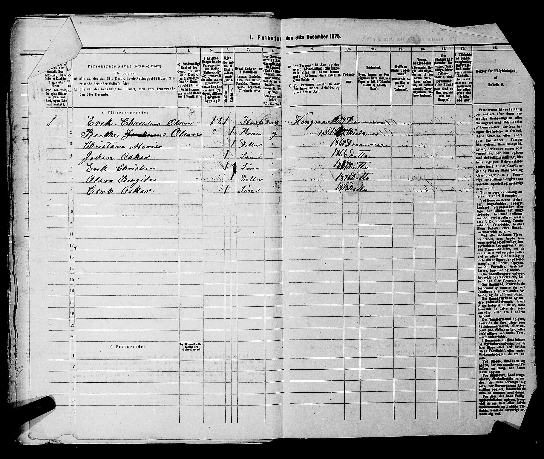 SAKO, 1875 census for 0602 Drammen, 1875, p. 1623