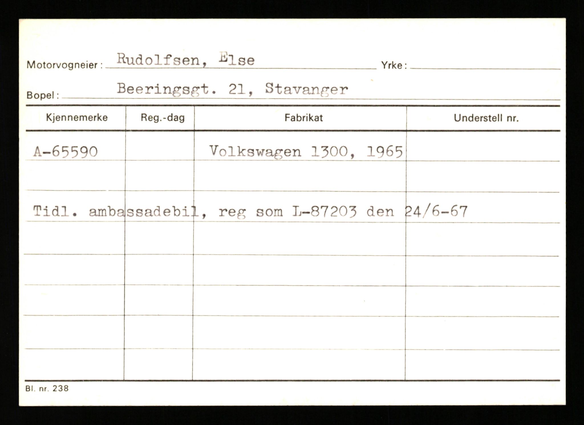 Stavanger trafikkstasjon, SAST/A-101942/0/G/L0007: Registreringsnummer: 49019 - 67460, 1930-1971, p. 3007