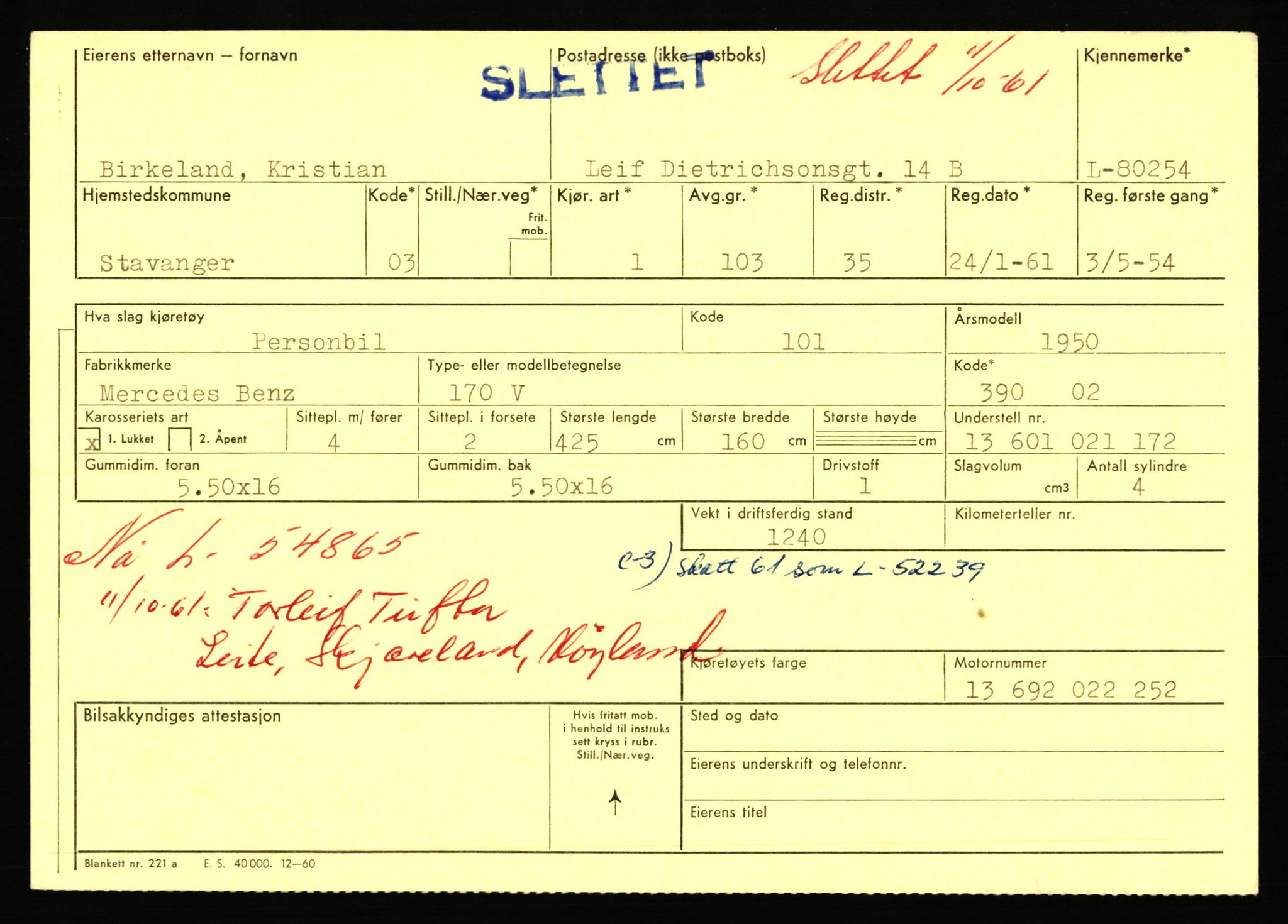 Stavanger trafikkstasjon, AV/SAST-A-101942/0/F/L0070: L-78800 - L-80499, 1930-1971, p. 2146