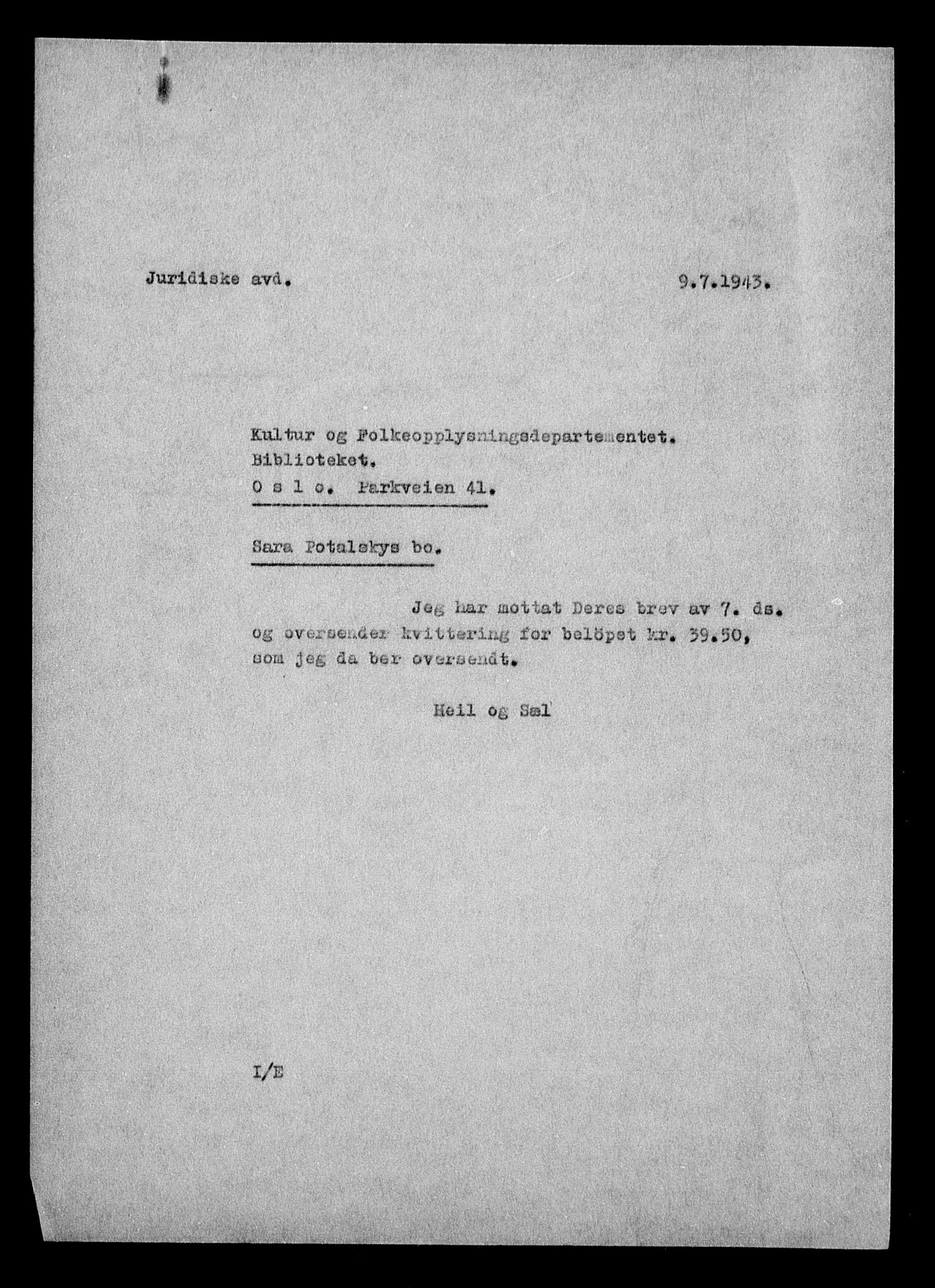 Justisdepartementet, Tilbakeføringskontoret for inndratte formuer, AV/RA-S-1564/H/Hc/Hcc/L0970: --, 1945-1947, p. 566