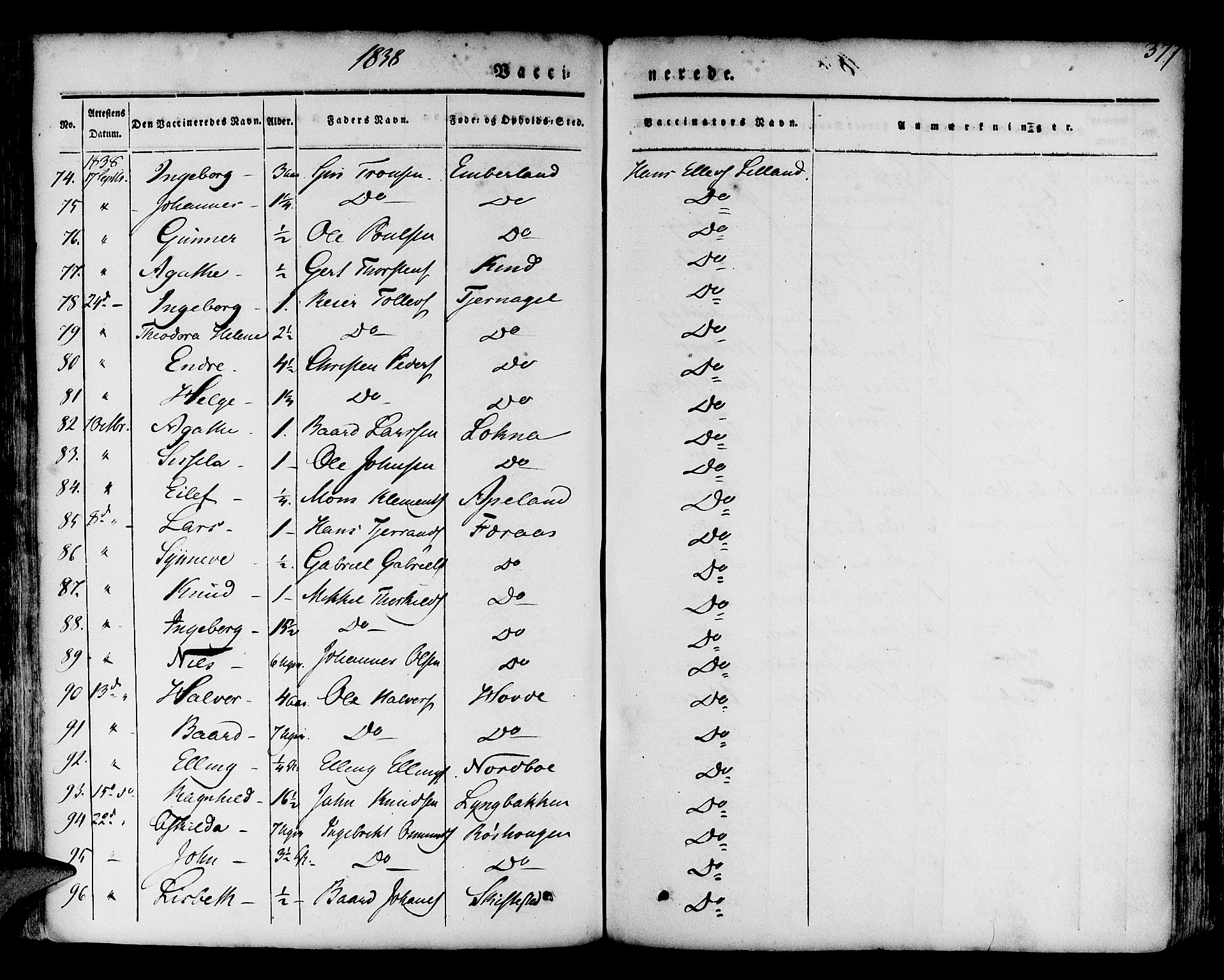 Finnås sokneprestembete, AV/SAB-A-99925/H/Ha/Haa/Haaa/L0006: Parish register (official) no. A 6, 1836-1850, p. 377