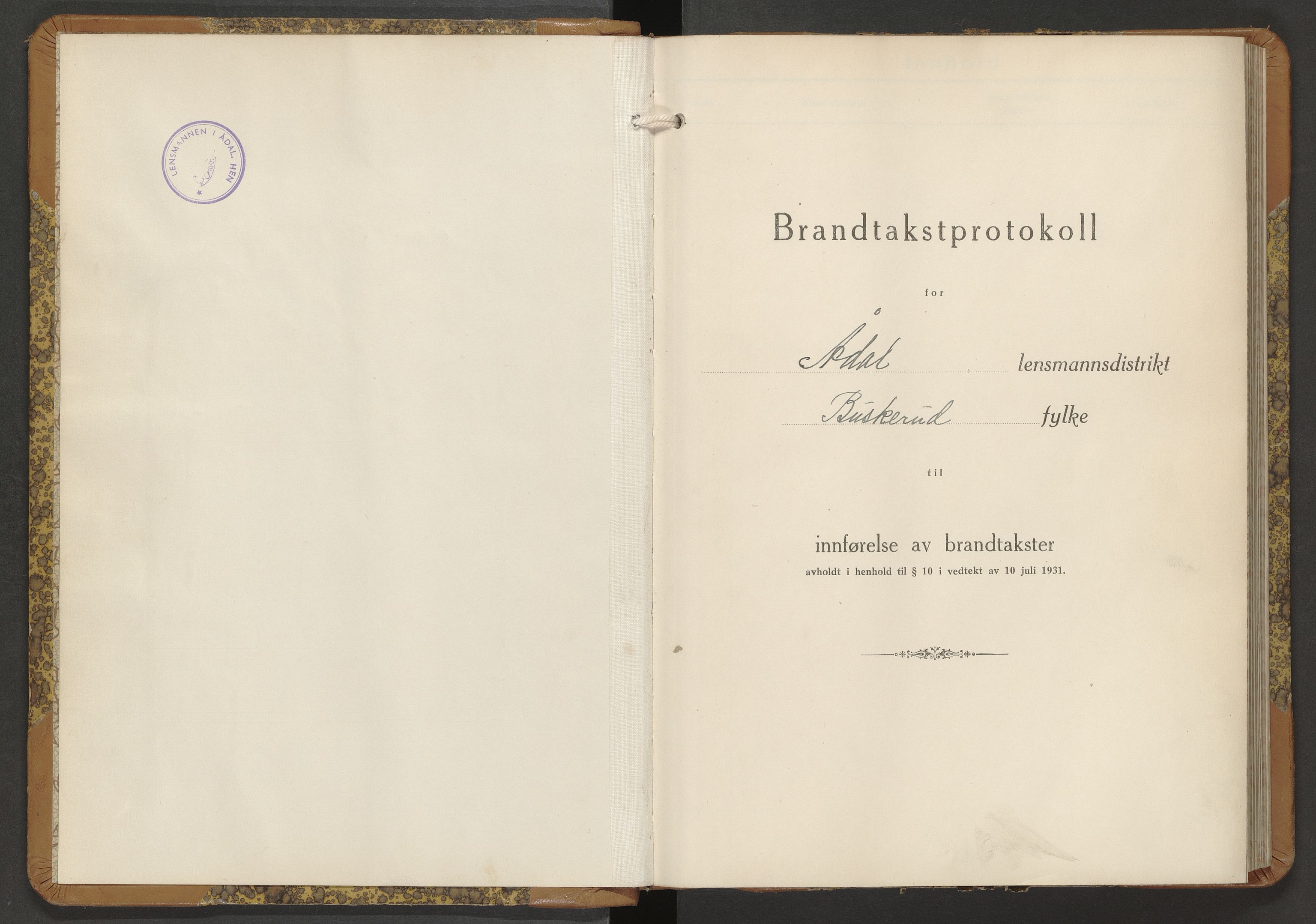 Ådal lensmannskontor, SAKO/A-518/Y/Yb/L0004: Skjematakstprotokoll, 1935-1940