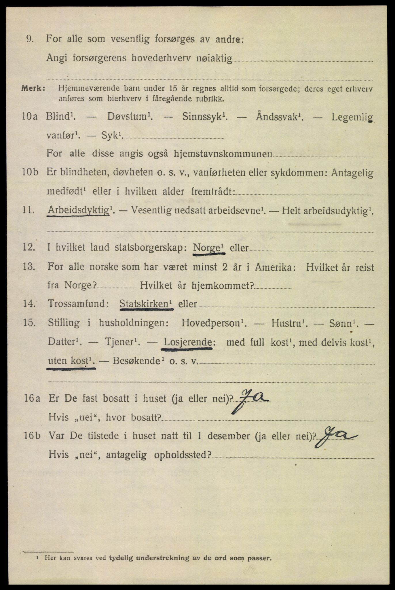 SAH, 1920 census for Lillehammer, 1920, p. 7659