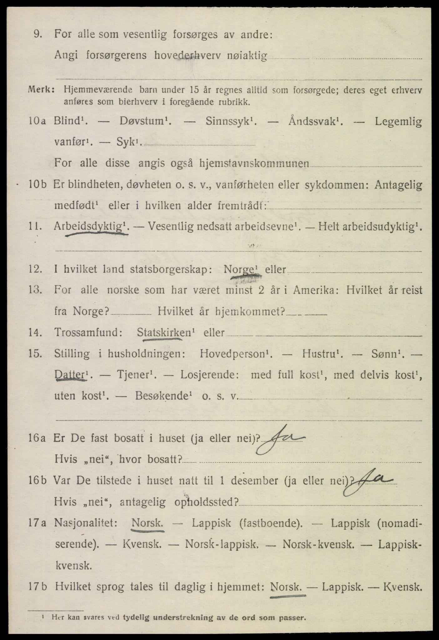 SAT, 1920 census for Otterøy, 1920, p. 3300